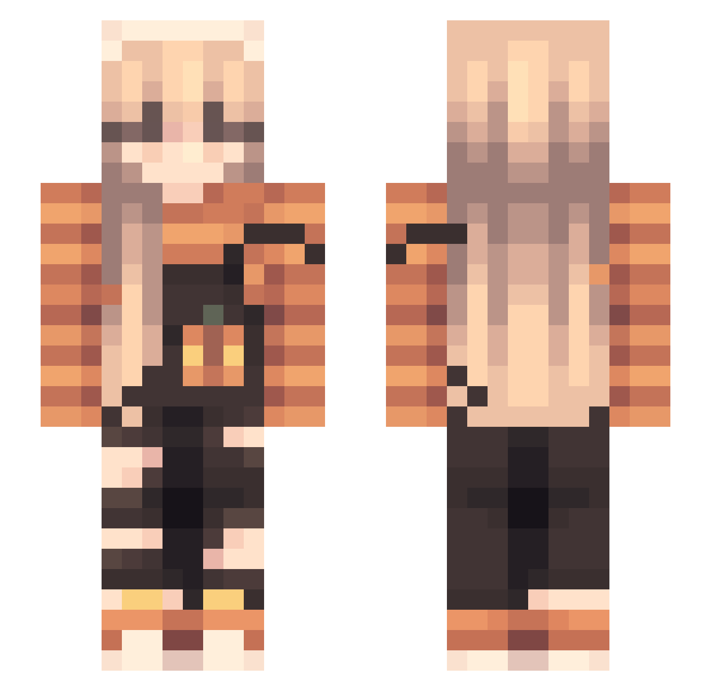 gilly_a Minecraft skin, front and back view