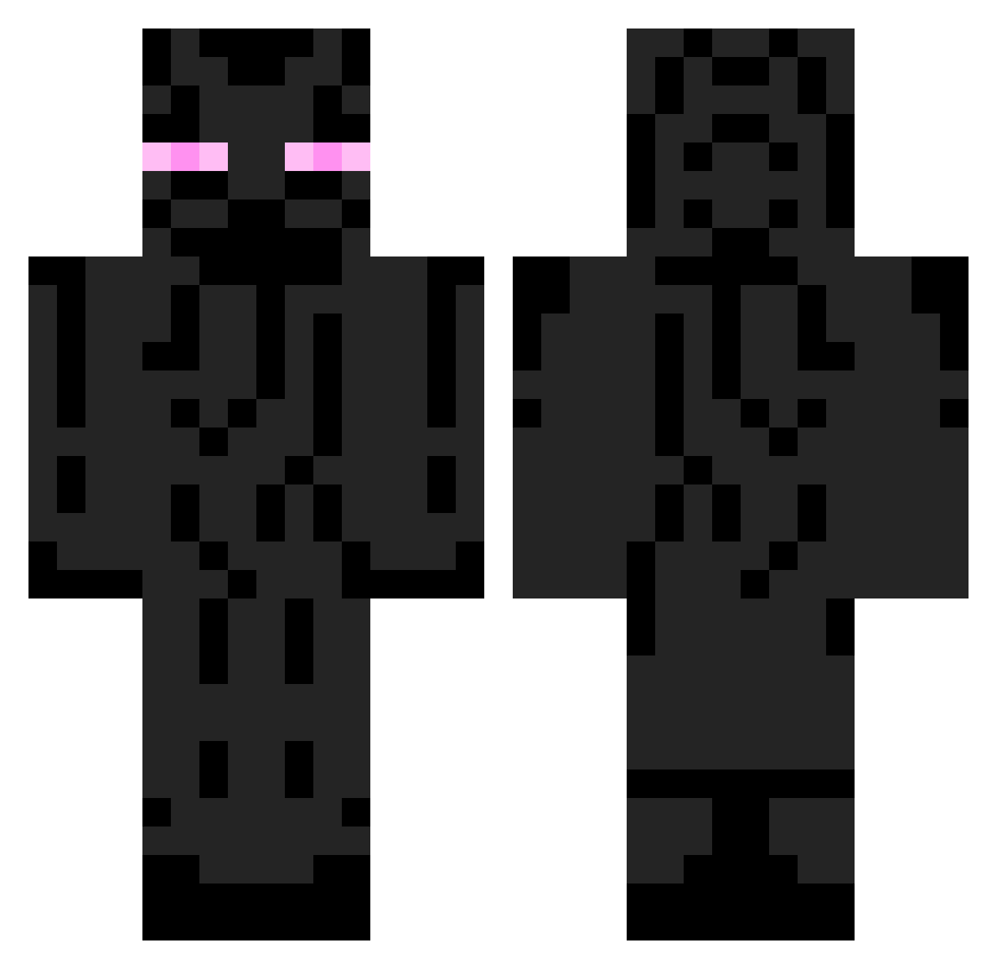 Proliferates Minecraft skin, front and back view