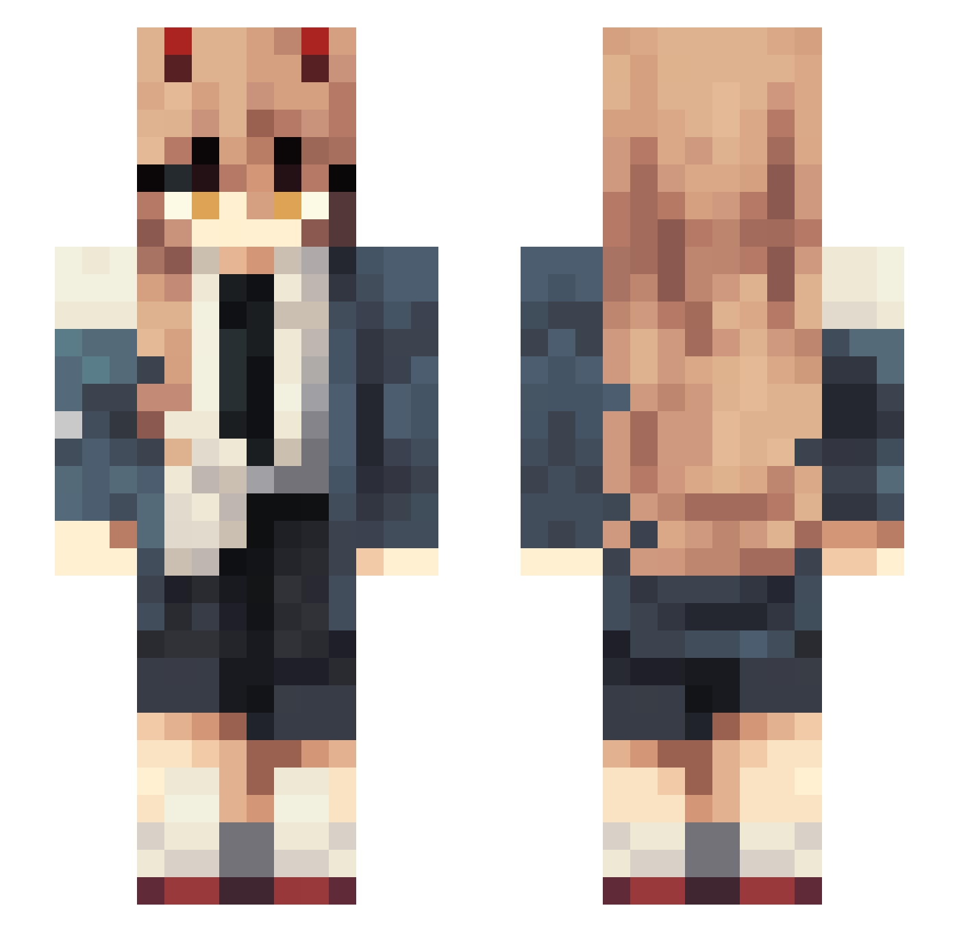 Dr_Powerz Minecraft skin, front and back view