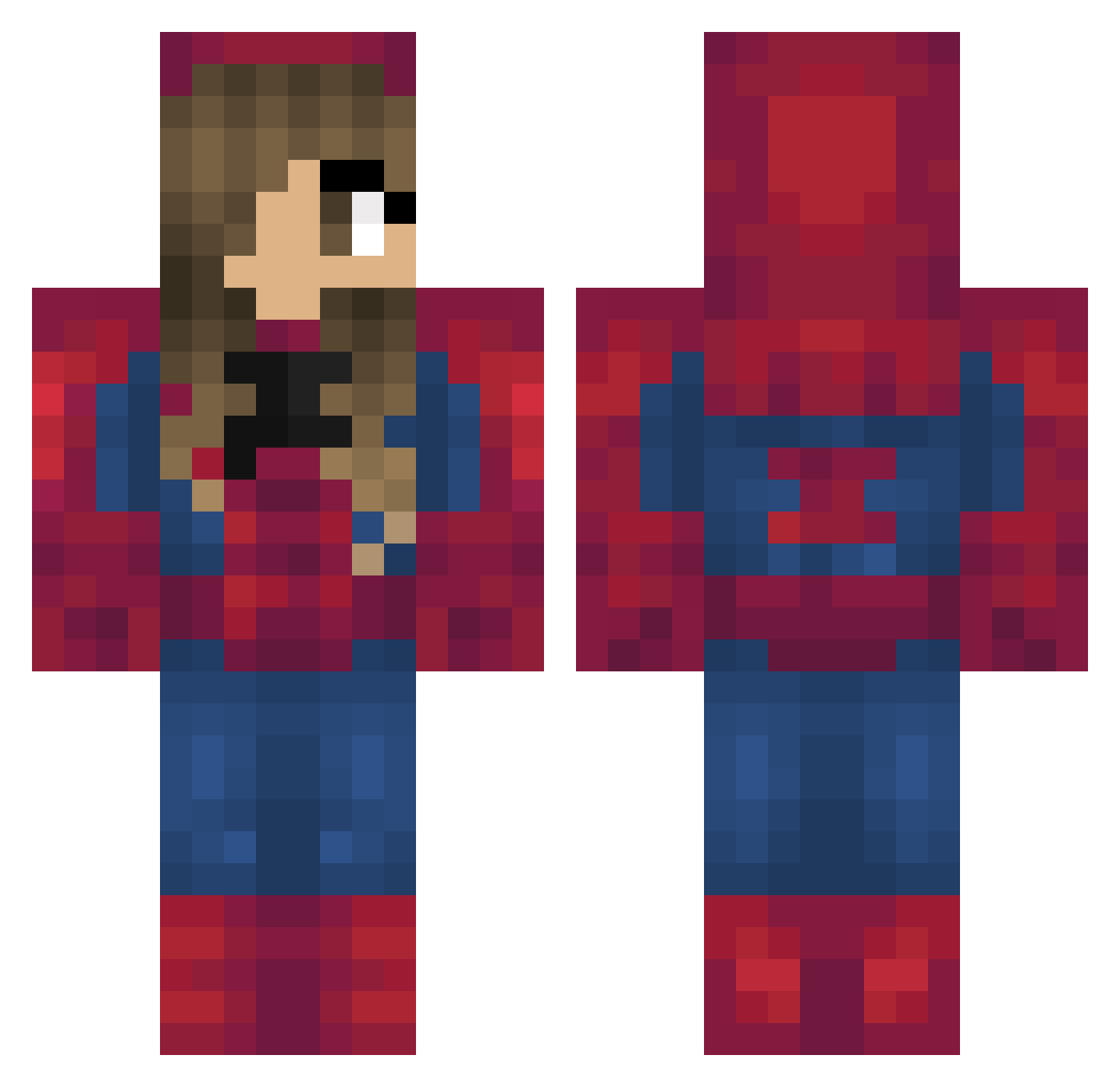 SuchKaviar_ Minecraft skin, front and back view