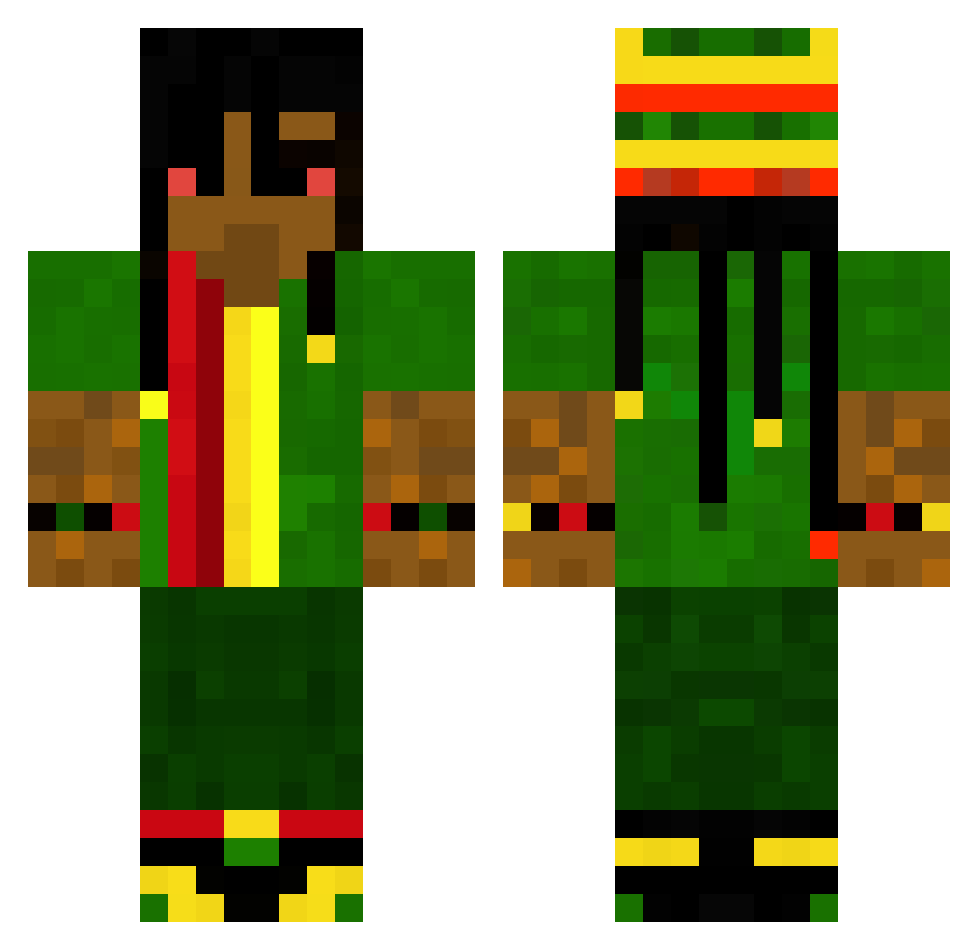 TwinTubroTTV Minecraft skin, front and back view
