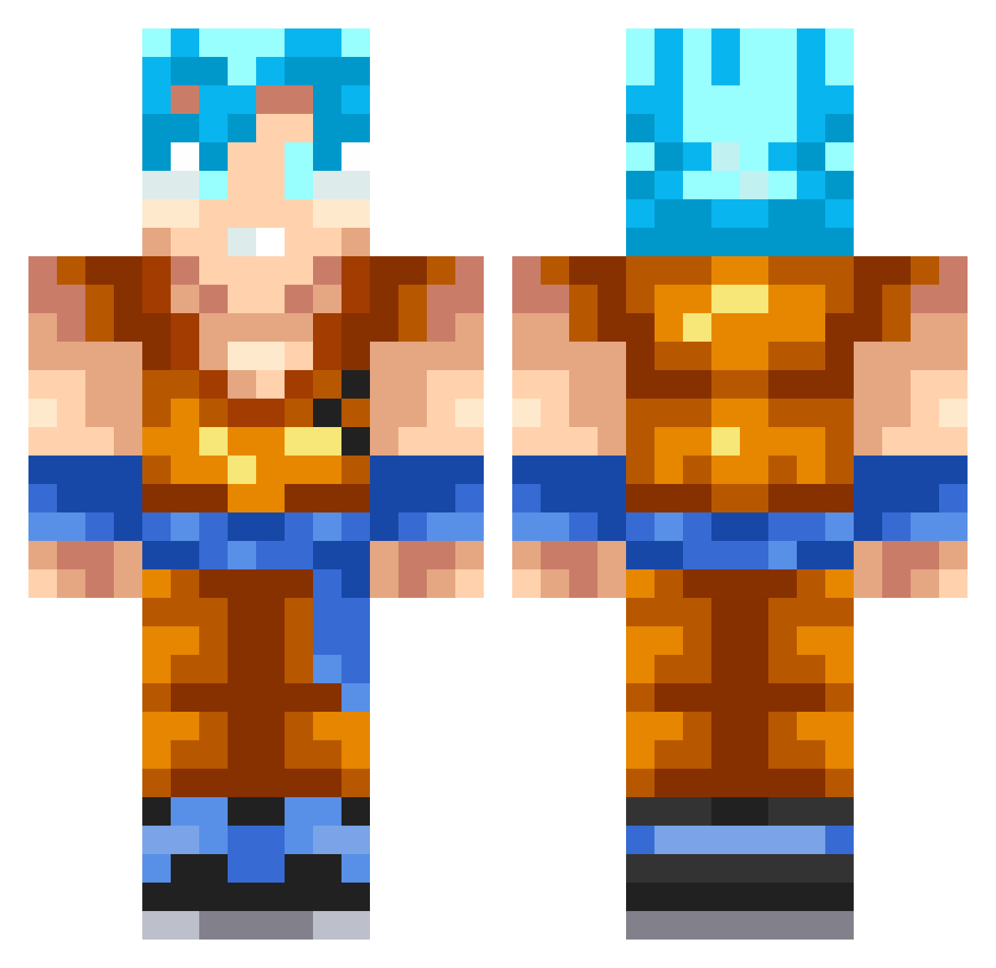 Yasinpro4555 Minecraft skin, front and back view