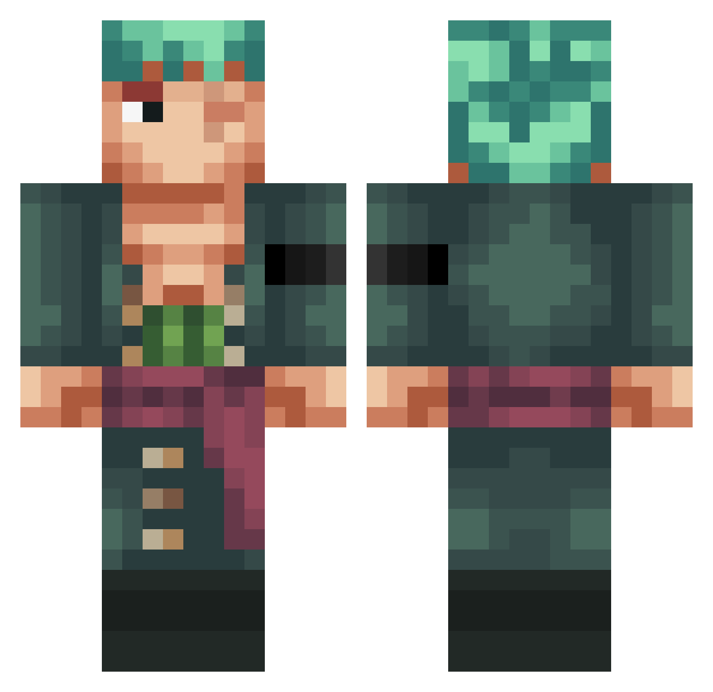Tommern_ Minecraft skin, front and back view
