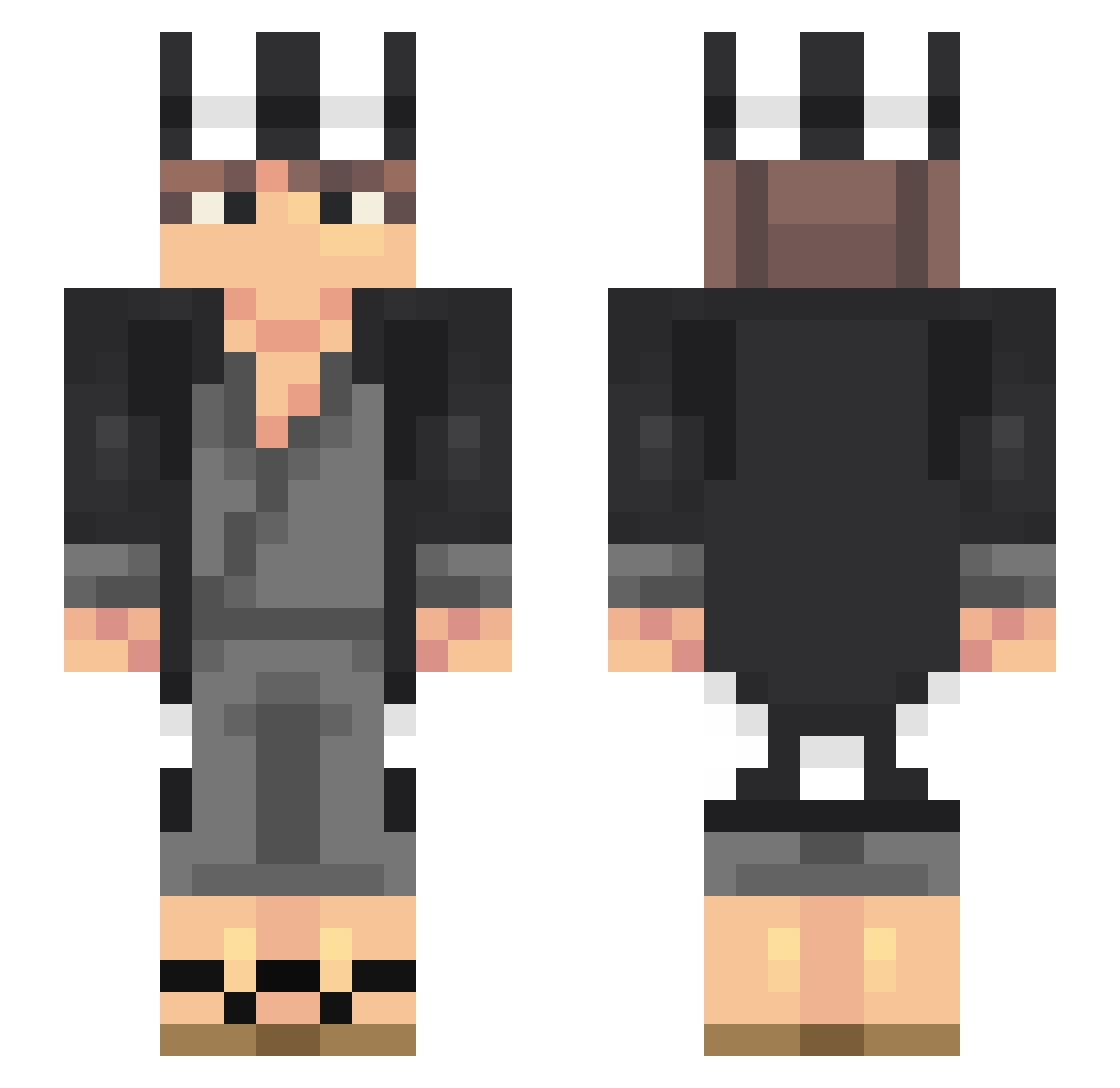 NeoxyZin_ Minecraft skin, front and back view