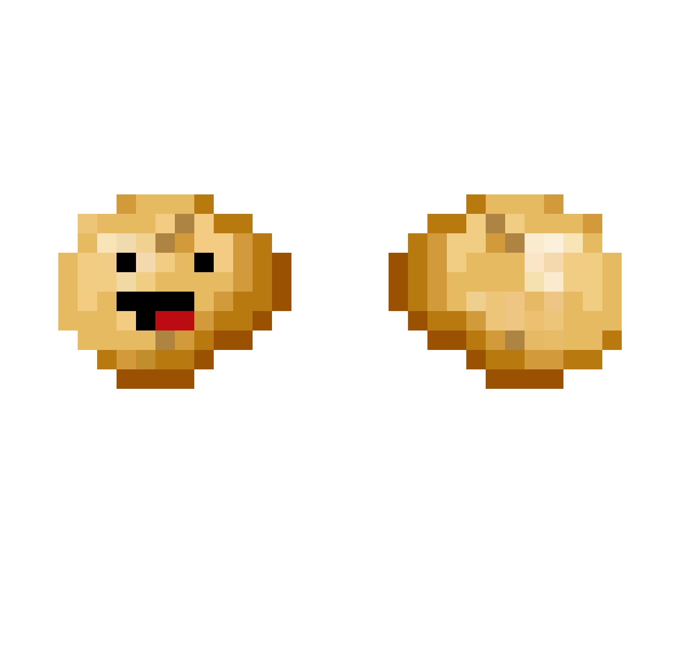 Breadfruit Minecraft skin, front and back view