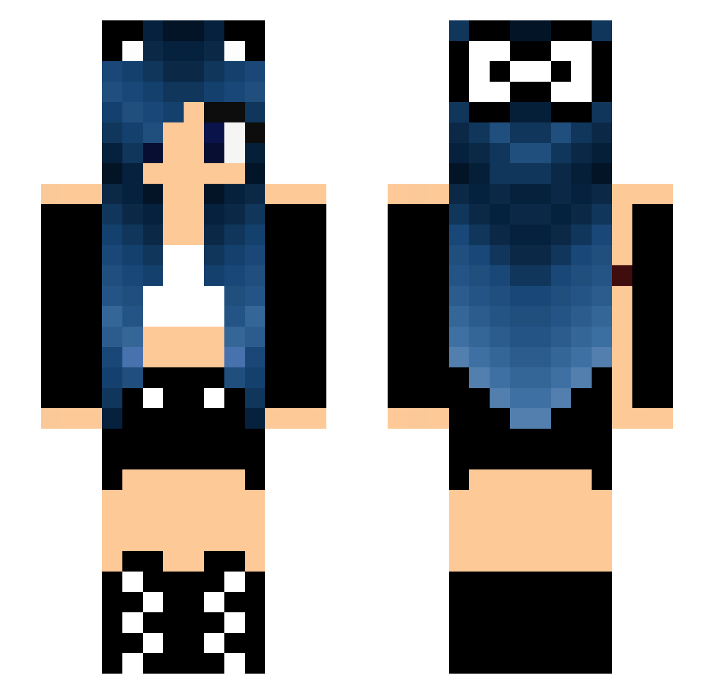 YakiiriisU Minecraft skin, front and back view