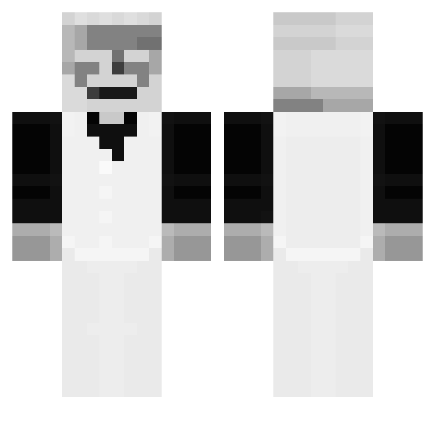 htro Minecraft skin, front and back view