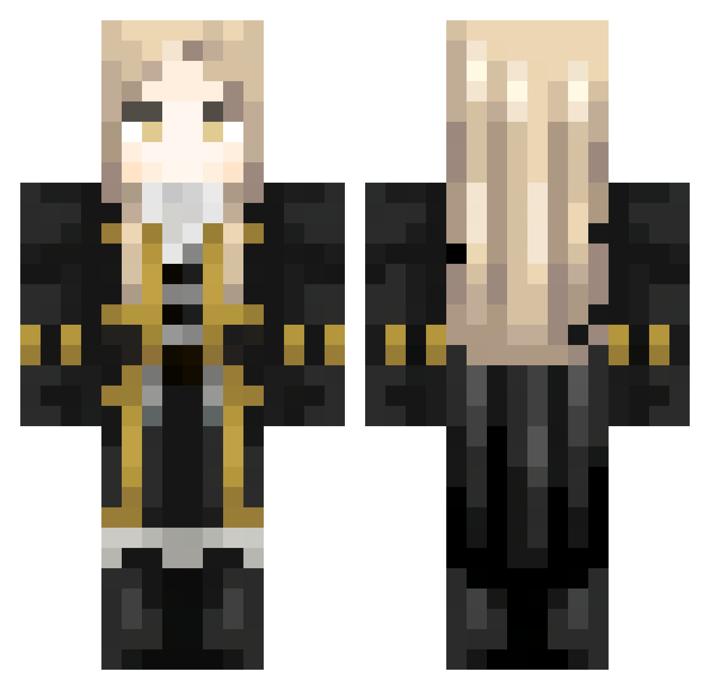 nerbbbbb Minecraft skin, front and back view