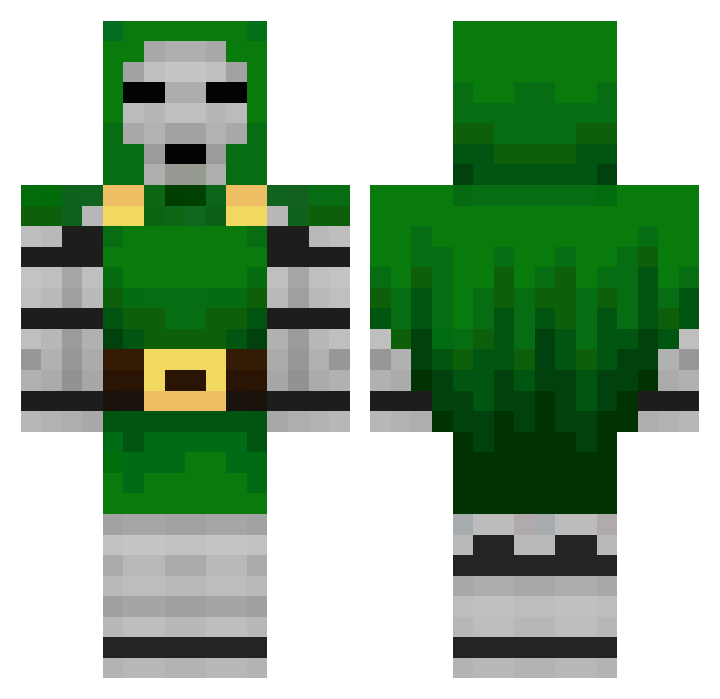Yo9421 Minecraft skin, front and back view