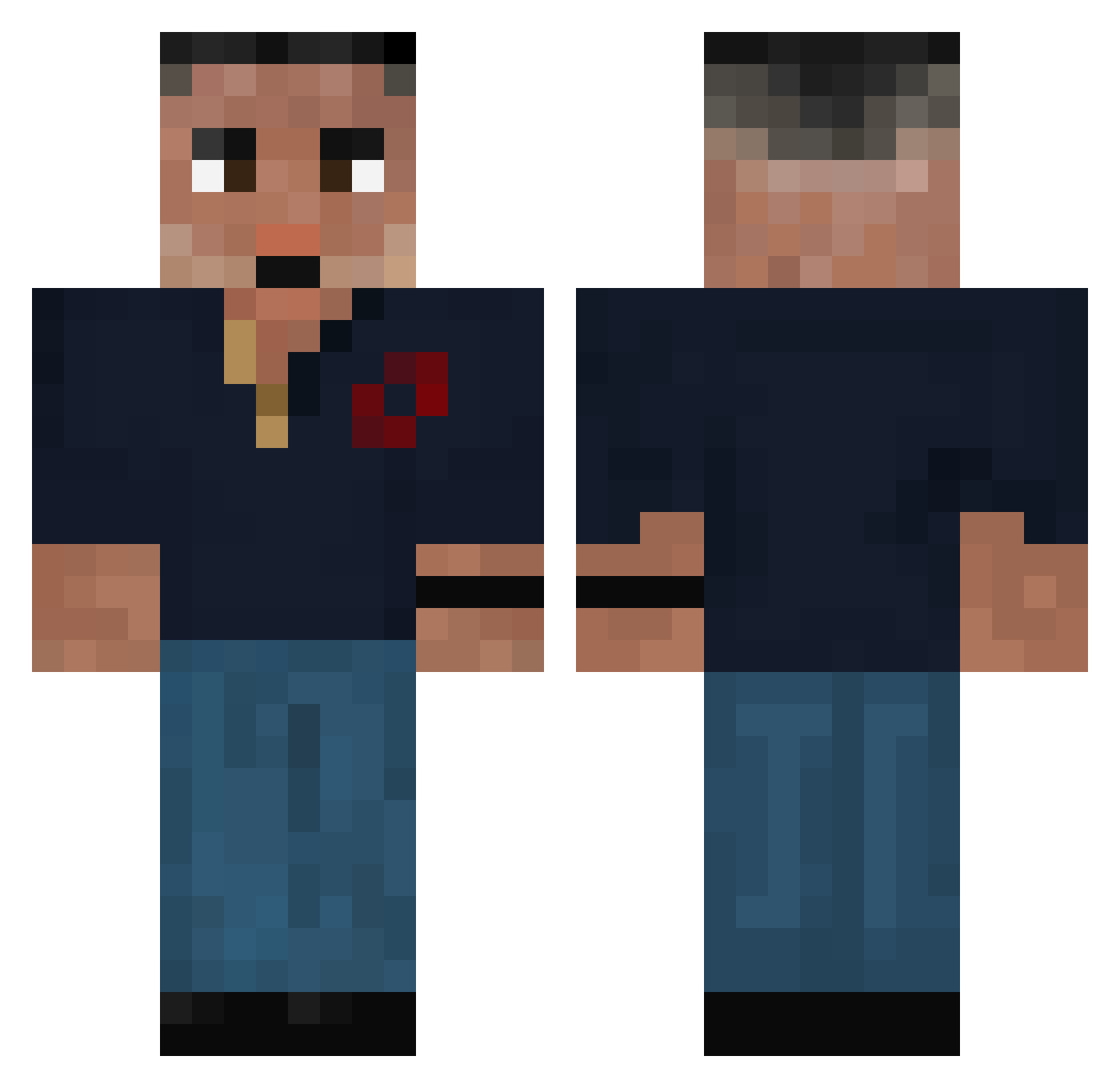 Laz1maru Minecraft skin, front and back view