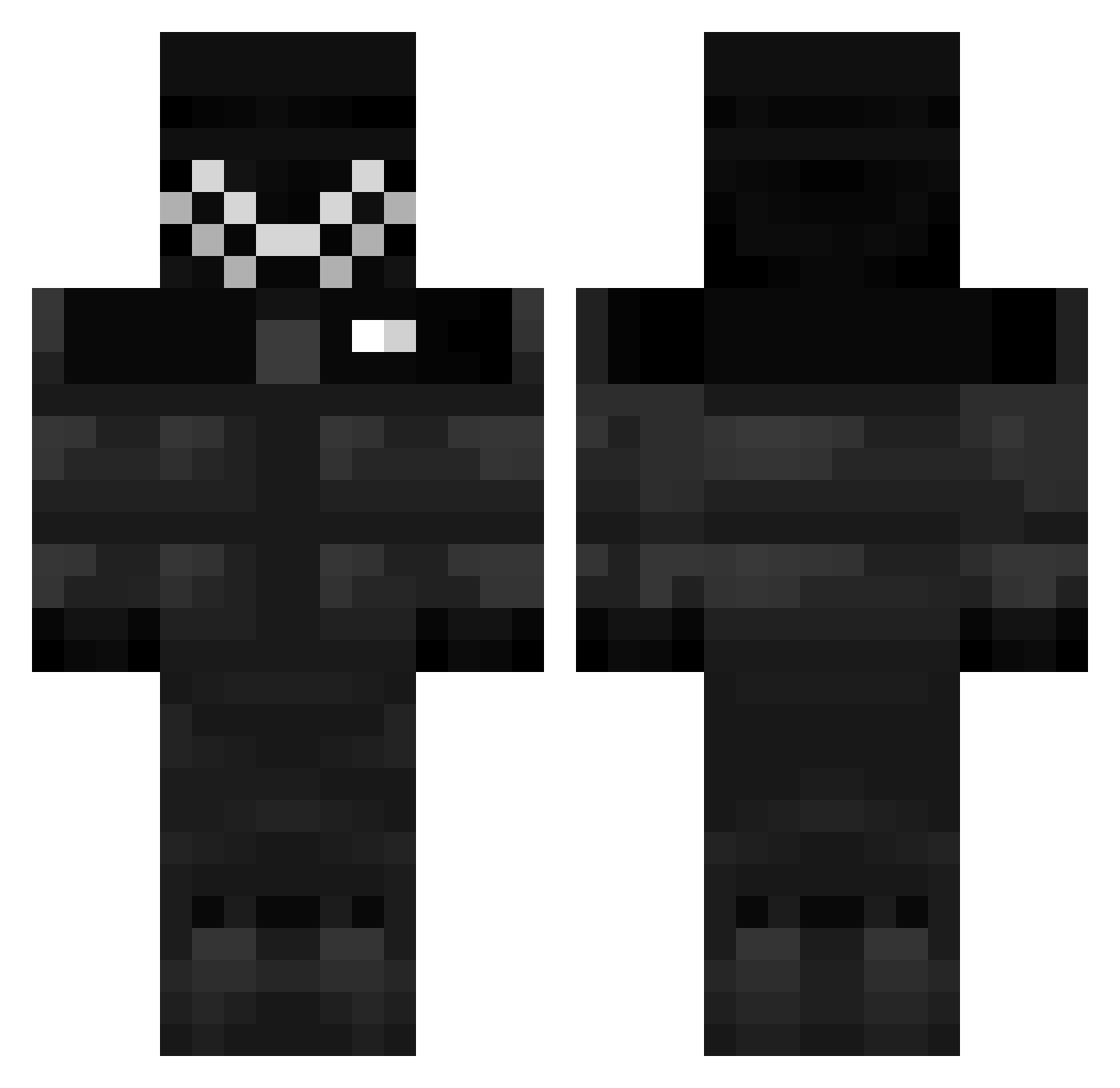 Froci Minecraft skin, front and back view