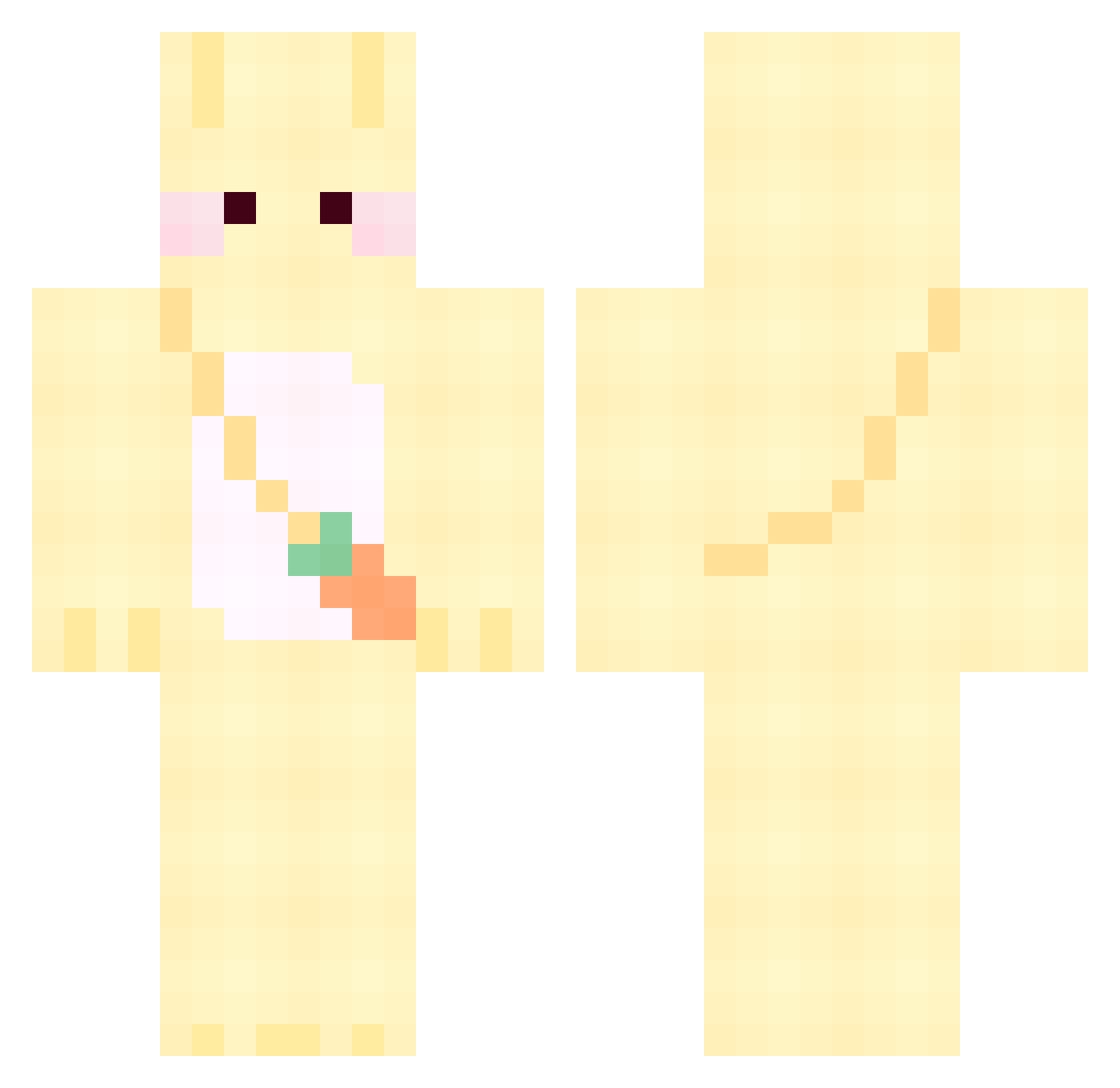 Ye__ji Minecraft skin, front and back view