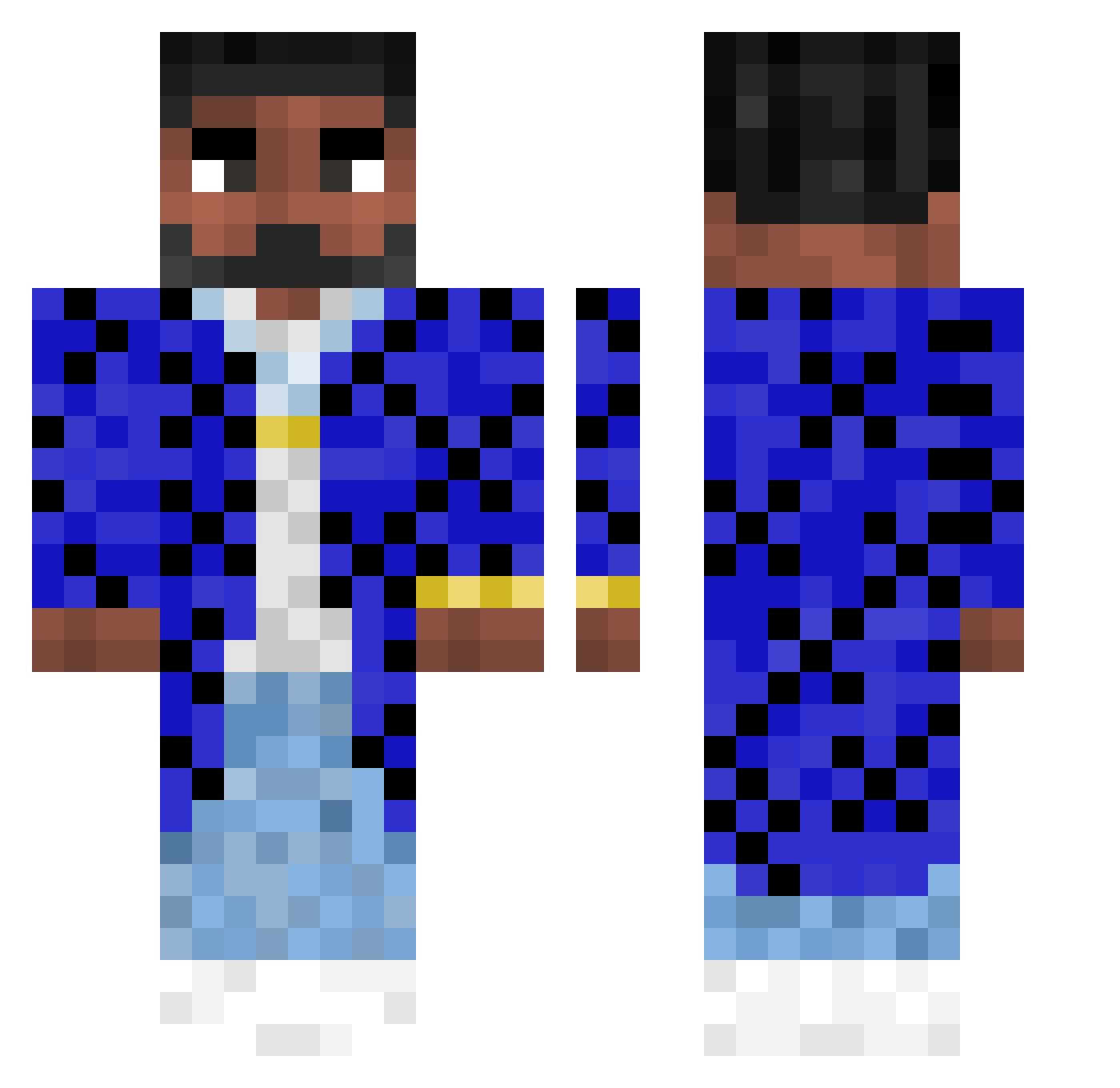 semandemon1 Minecraft skin, front and back view