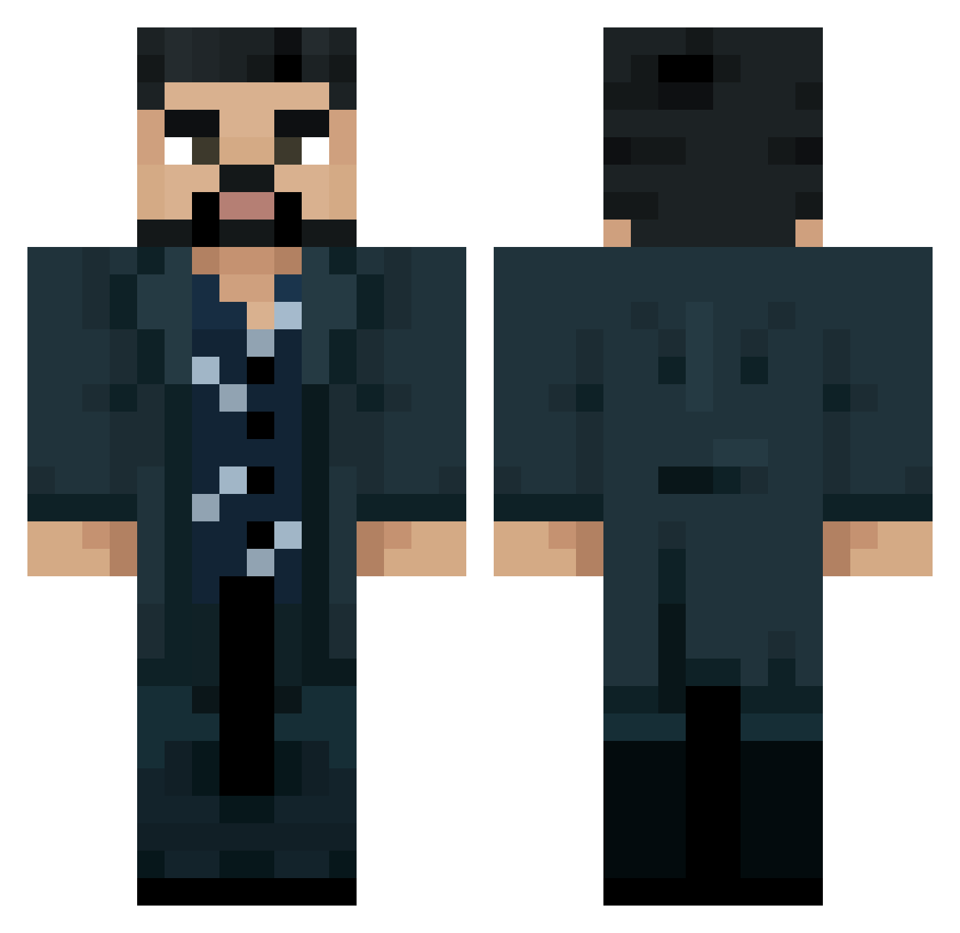 rudoolf Minecraft skin, front and back view