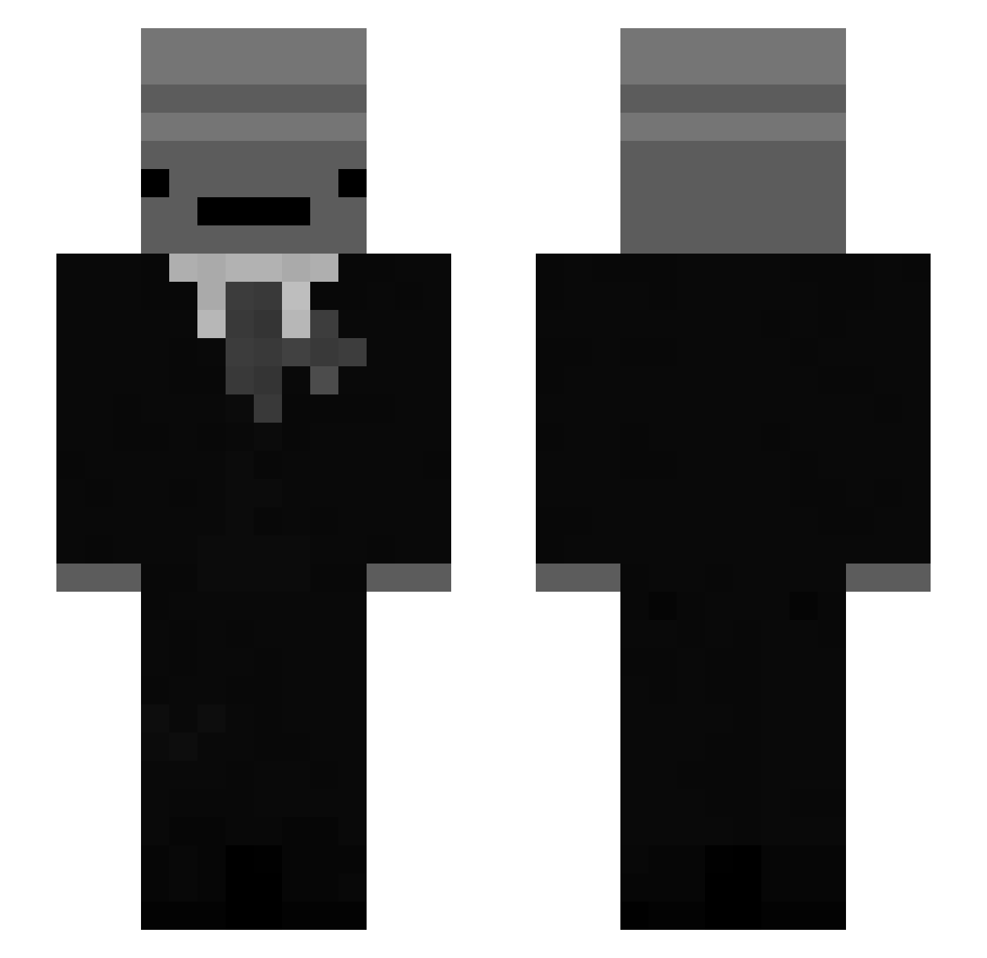 OnlyOneNumber Minecraft skin, front and back view