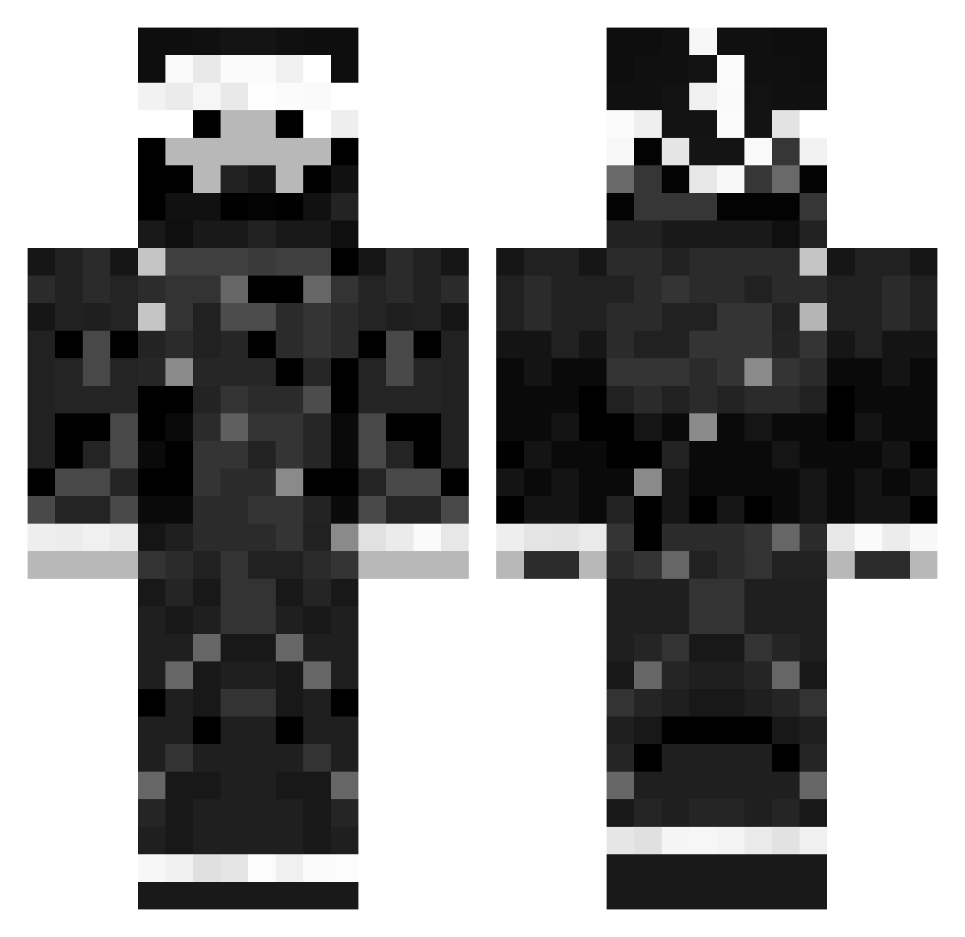 TopTitanic Minecraft skin, front and back view