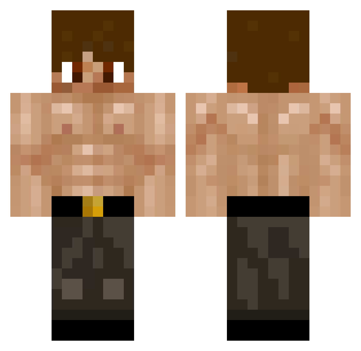 Ranefto Minecraft skin, front and back view