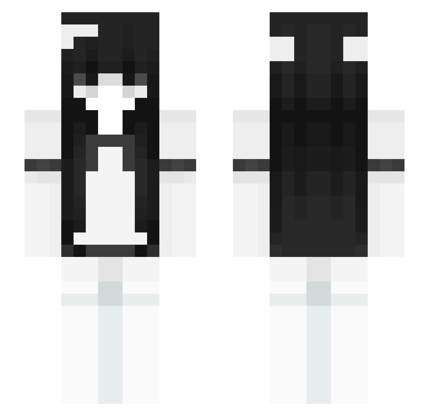 oiSyntax Minecraft skin, front and back view