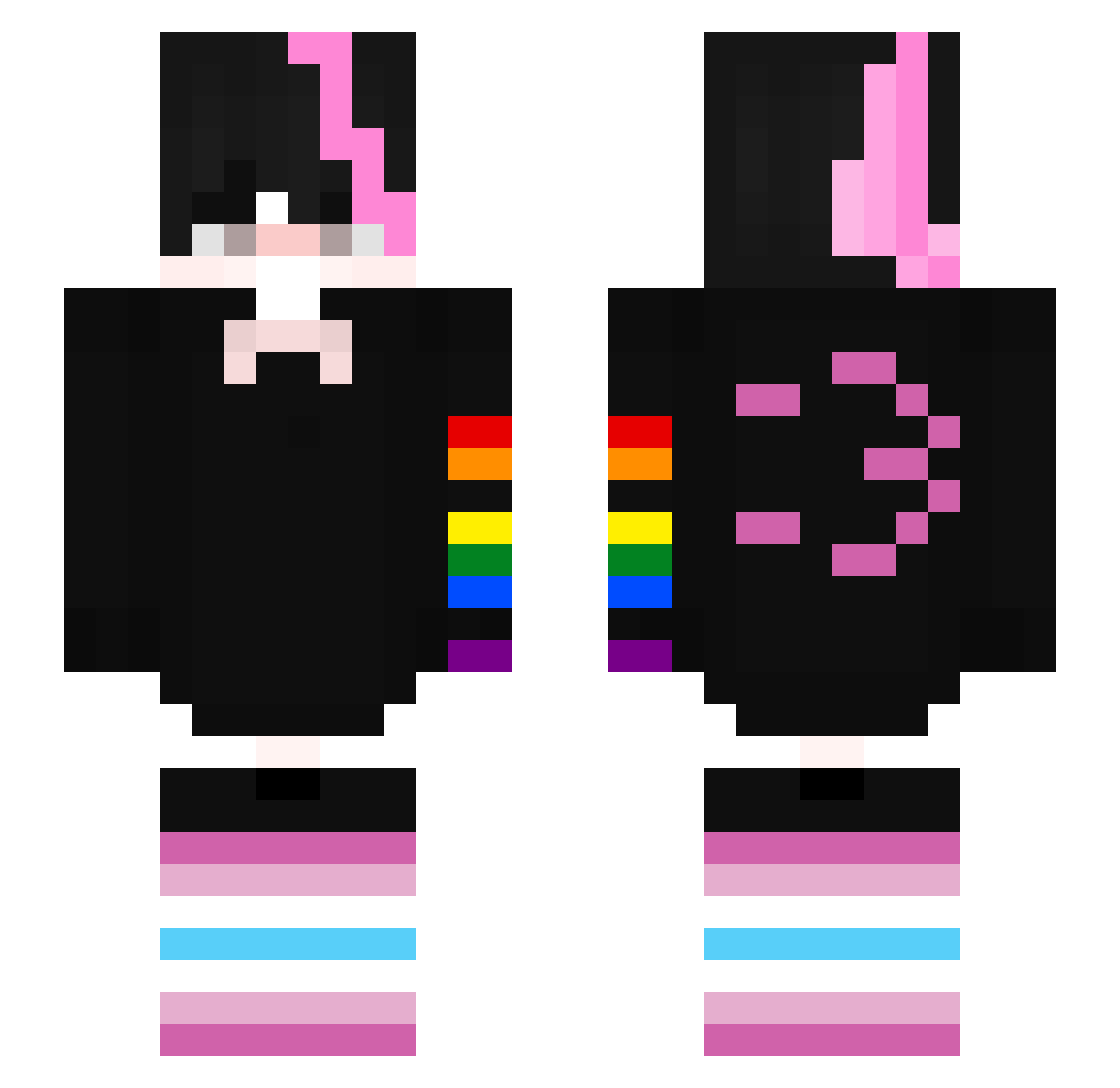 neko2boiii Minecraft skin, front and back view
