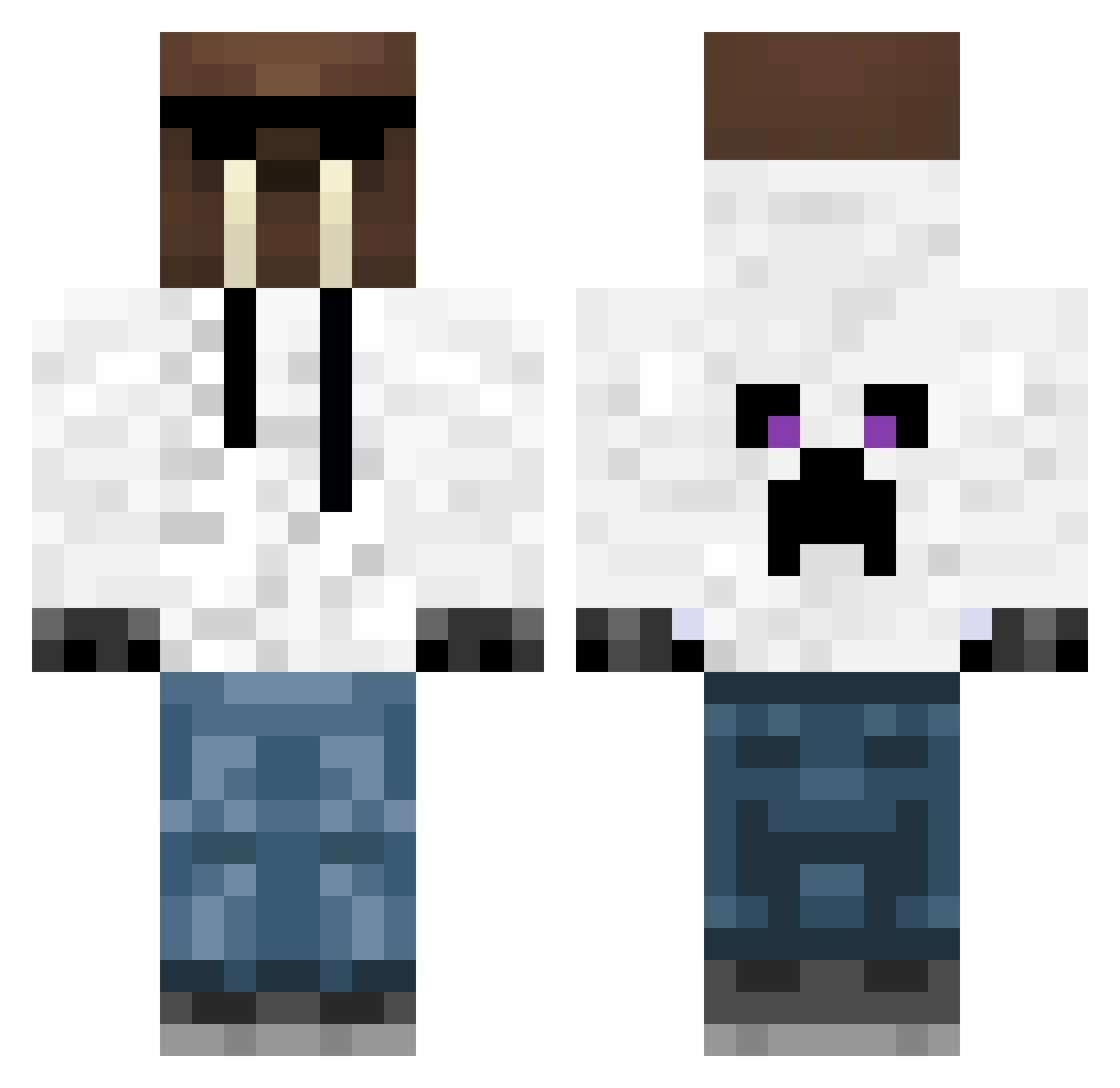 LoganG12 Minecraft skin, front and back view