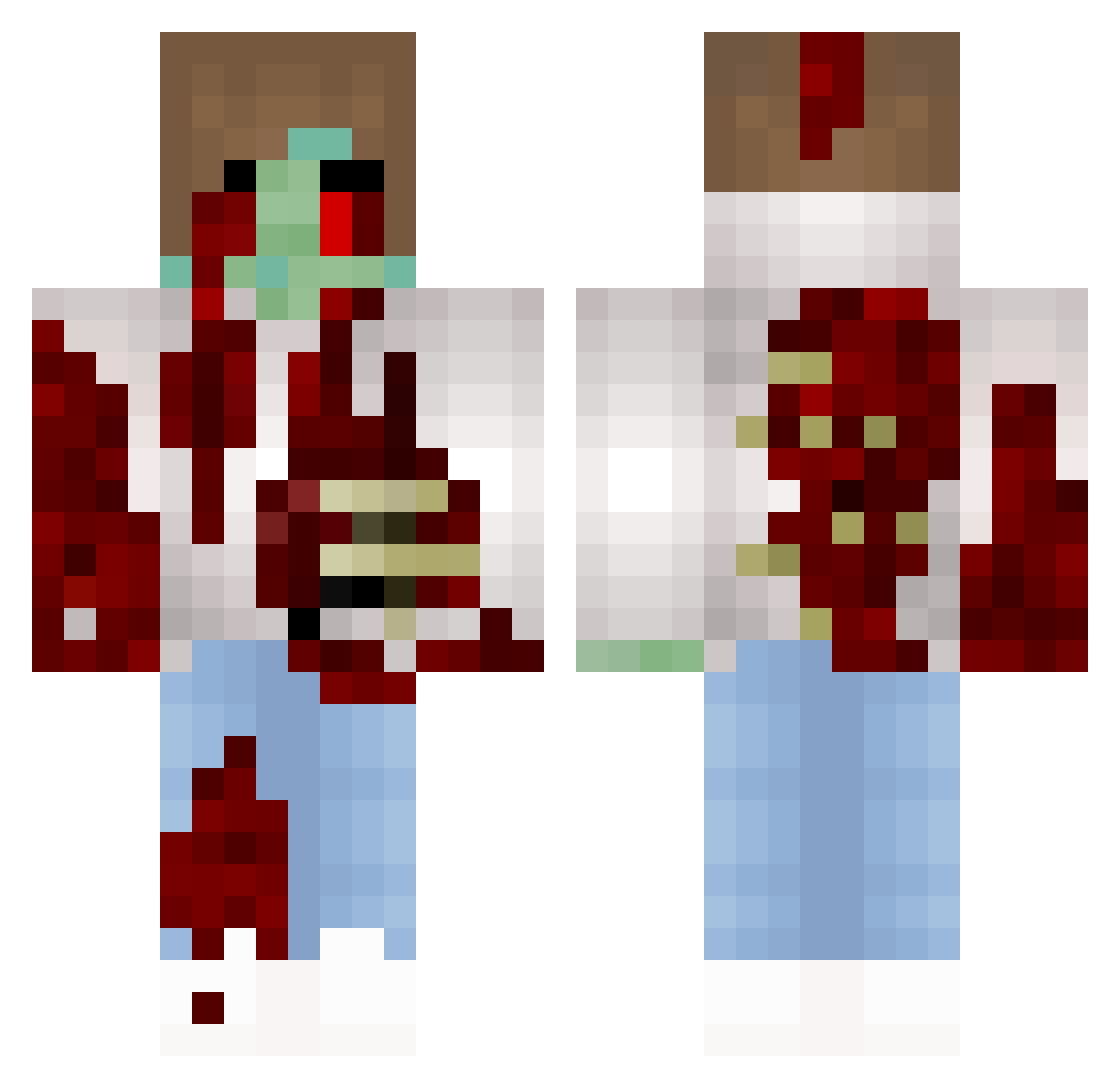 Andreas_Banani Minecraft skin, front and back view