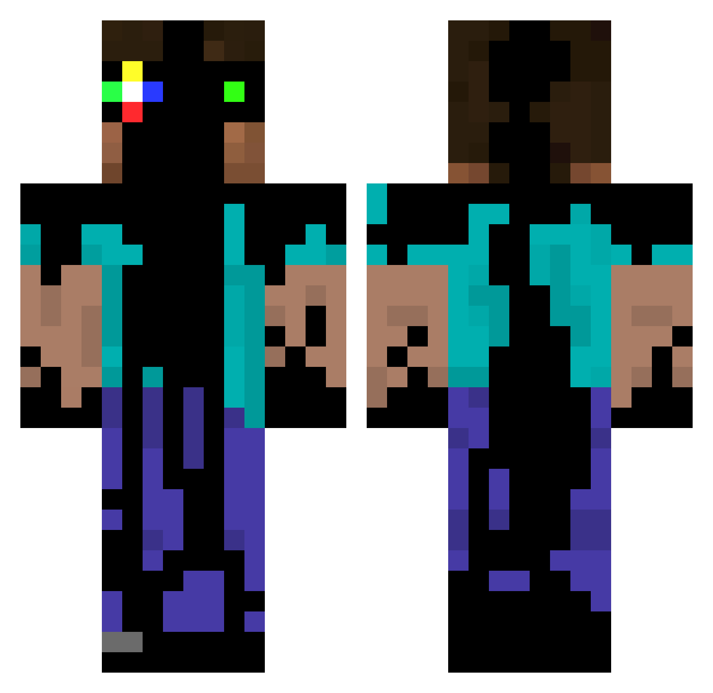 BadMoon248 Minecraft skin, front and back view