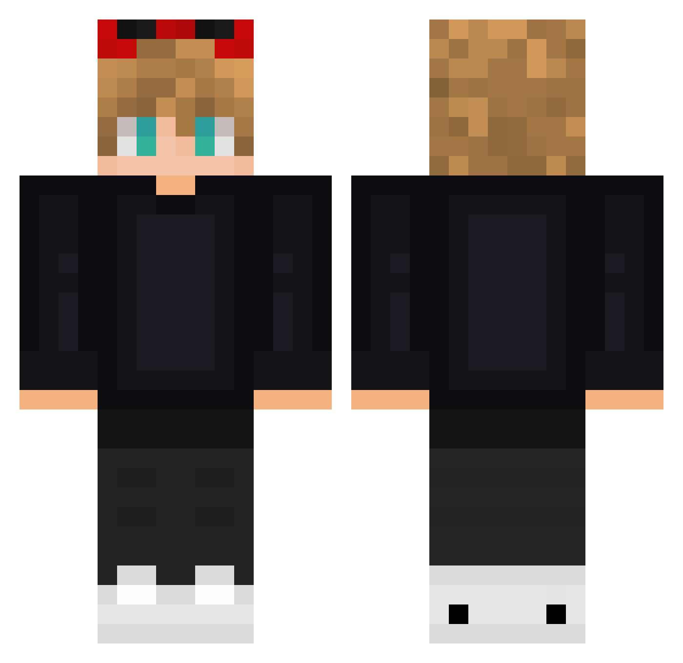 Guist1 Minecraft skin, front and back view