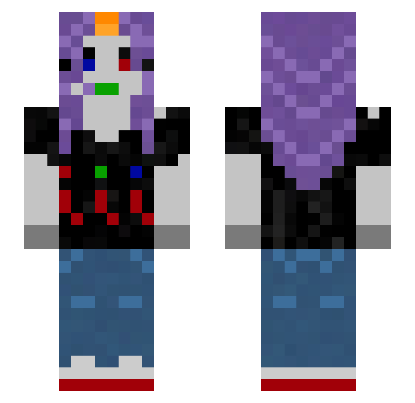 greylag Minecraft skin, front and back view