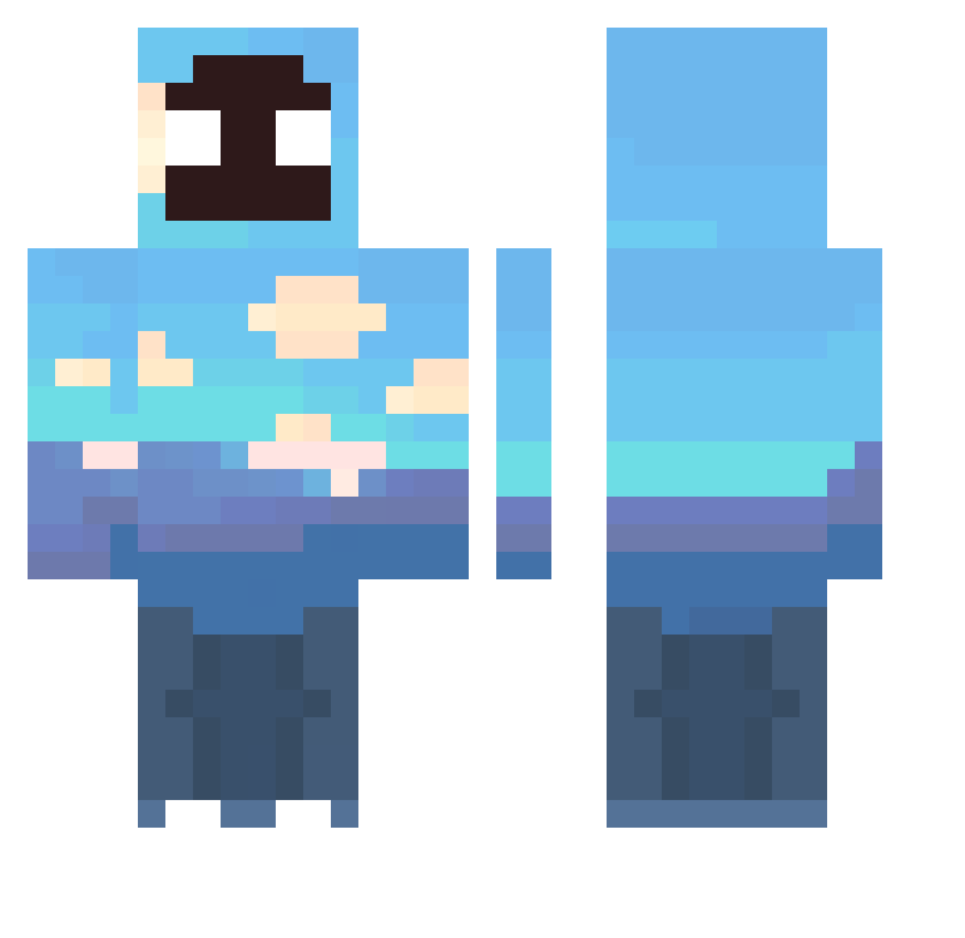 Joondragon0422 Minecraft skin, front and back view