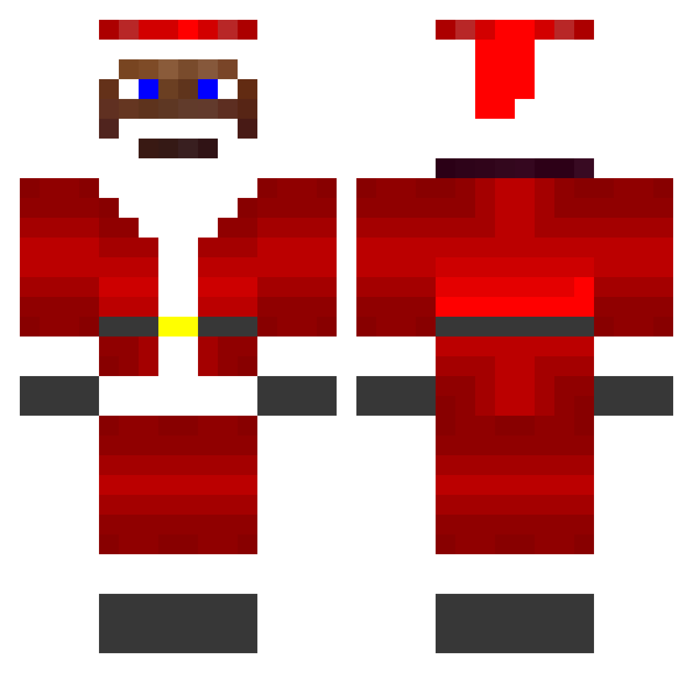 Wayeyern Minecraft skin, front and back view