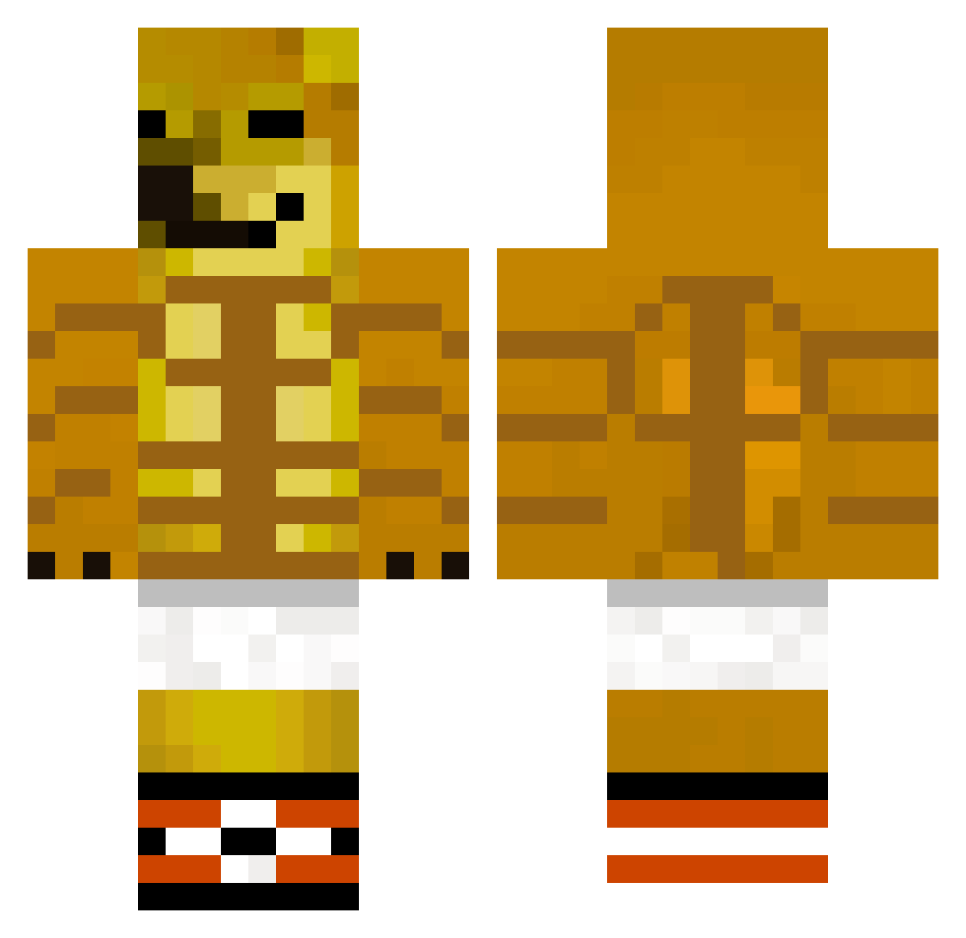DaniLan Minecraft skin, front and back view