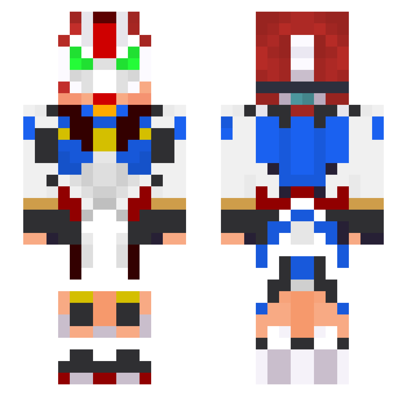 kzkCSPotato Minecraft skin, front and back view