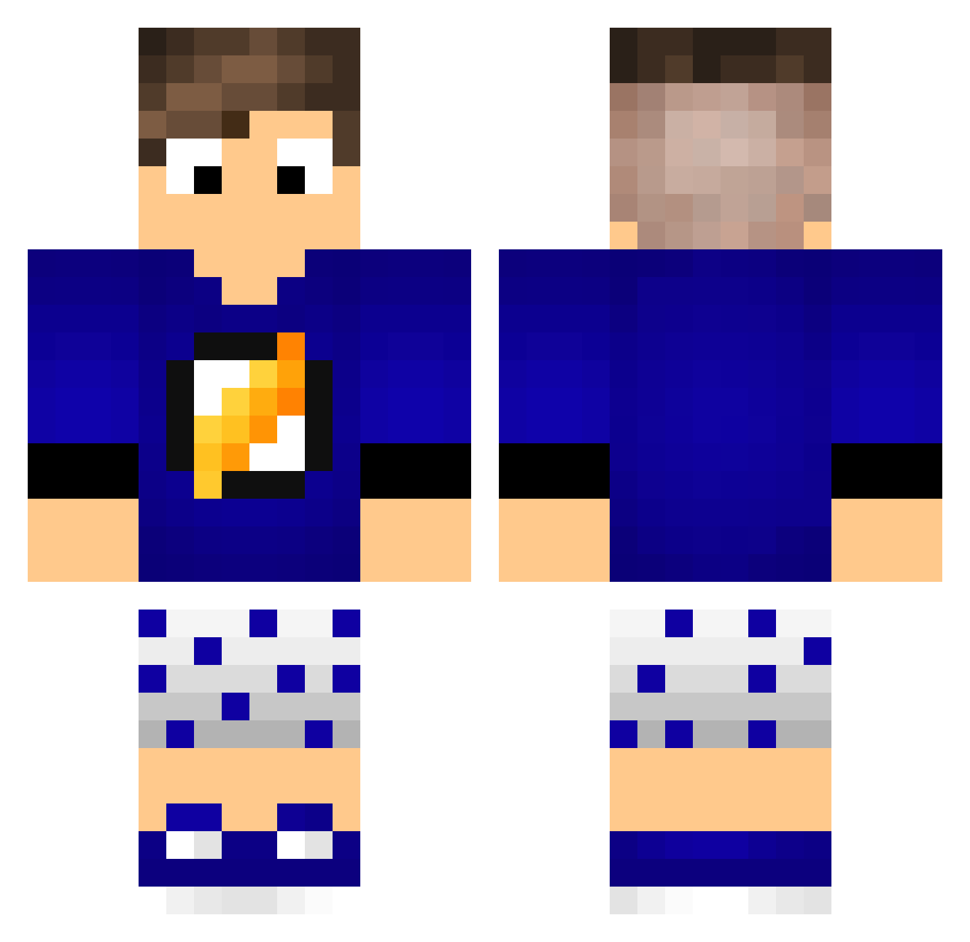 SrFernando_ Minecraft skin, front and back view
