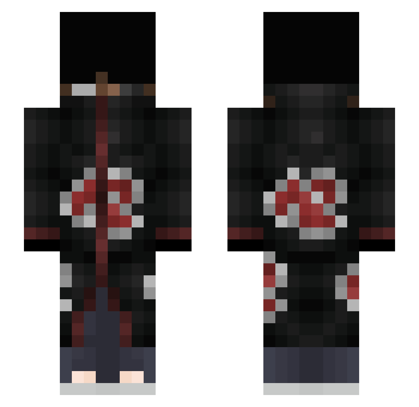 uwu_Zaka Minecraft skin, front and back view