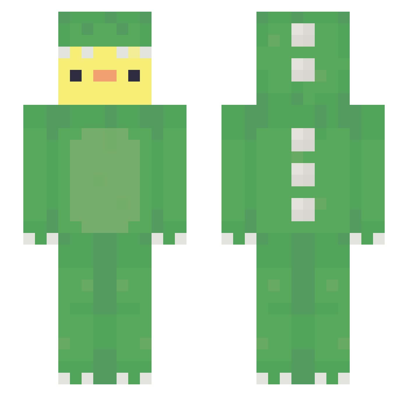 VivaLaV0dka Minecraft skin, front and back view