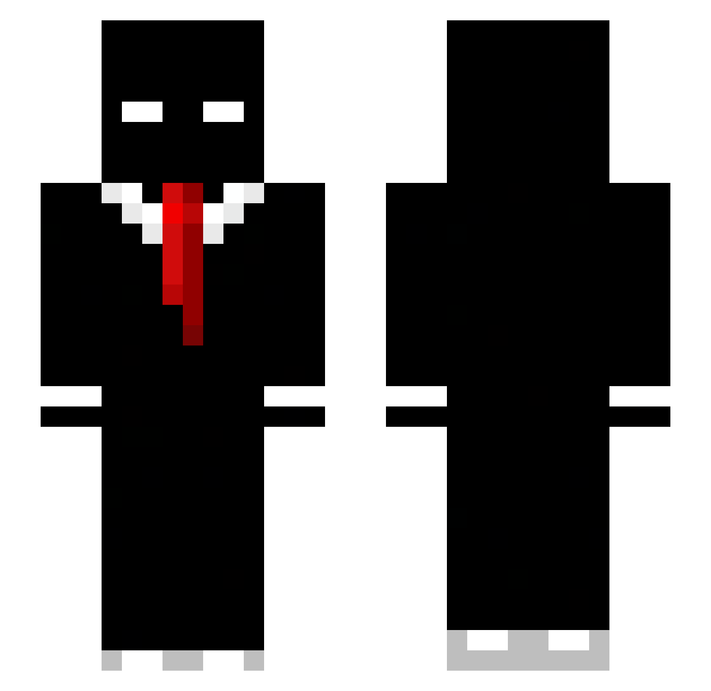 oglass Minecraft skin, front and back view