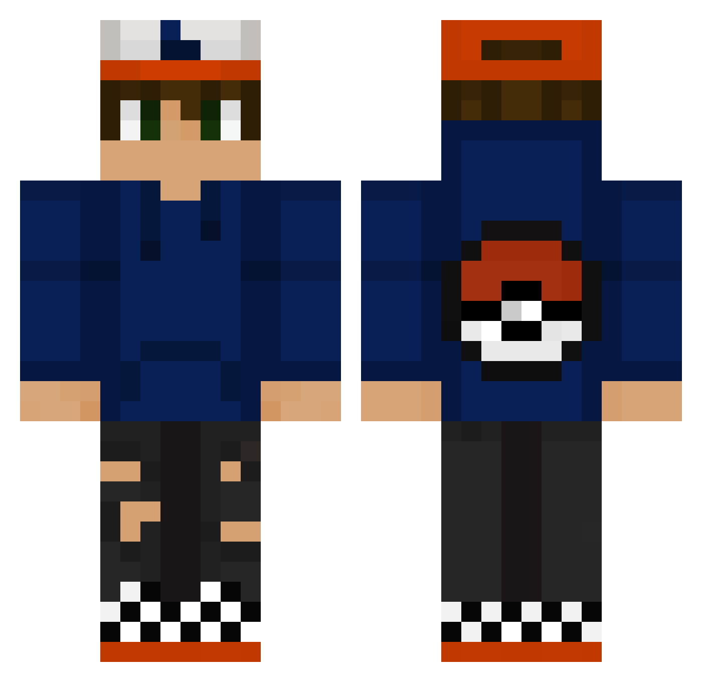 Mister_Sister Minecraft skin, front and back view