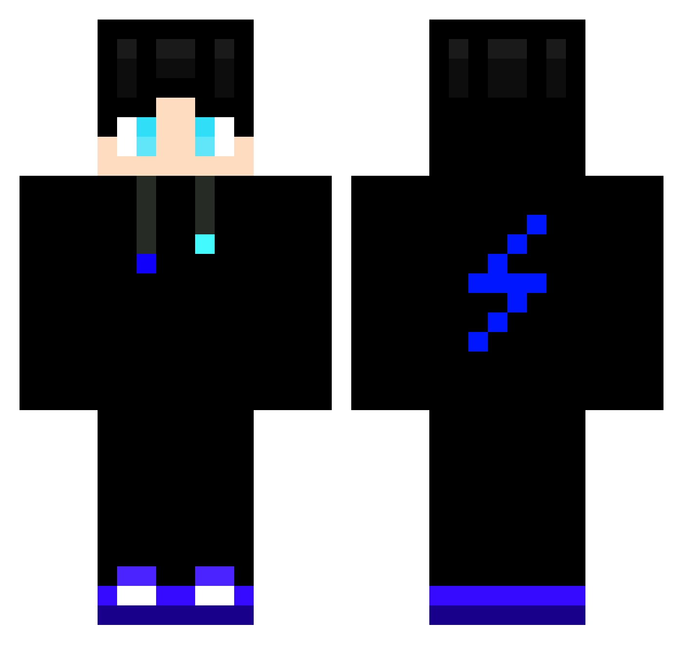 SERGI_LUMBRE Minecraft skin, front and back view