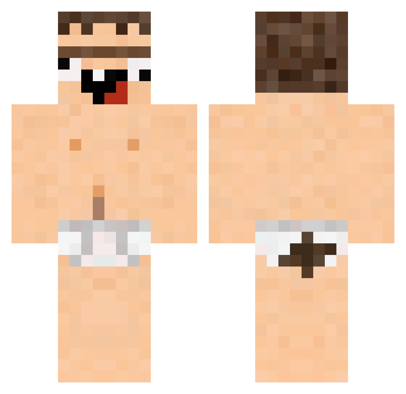 xYoTam Minecraft skin, front and back view