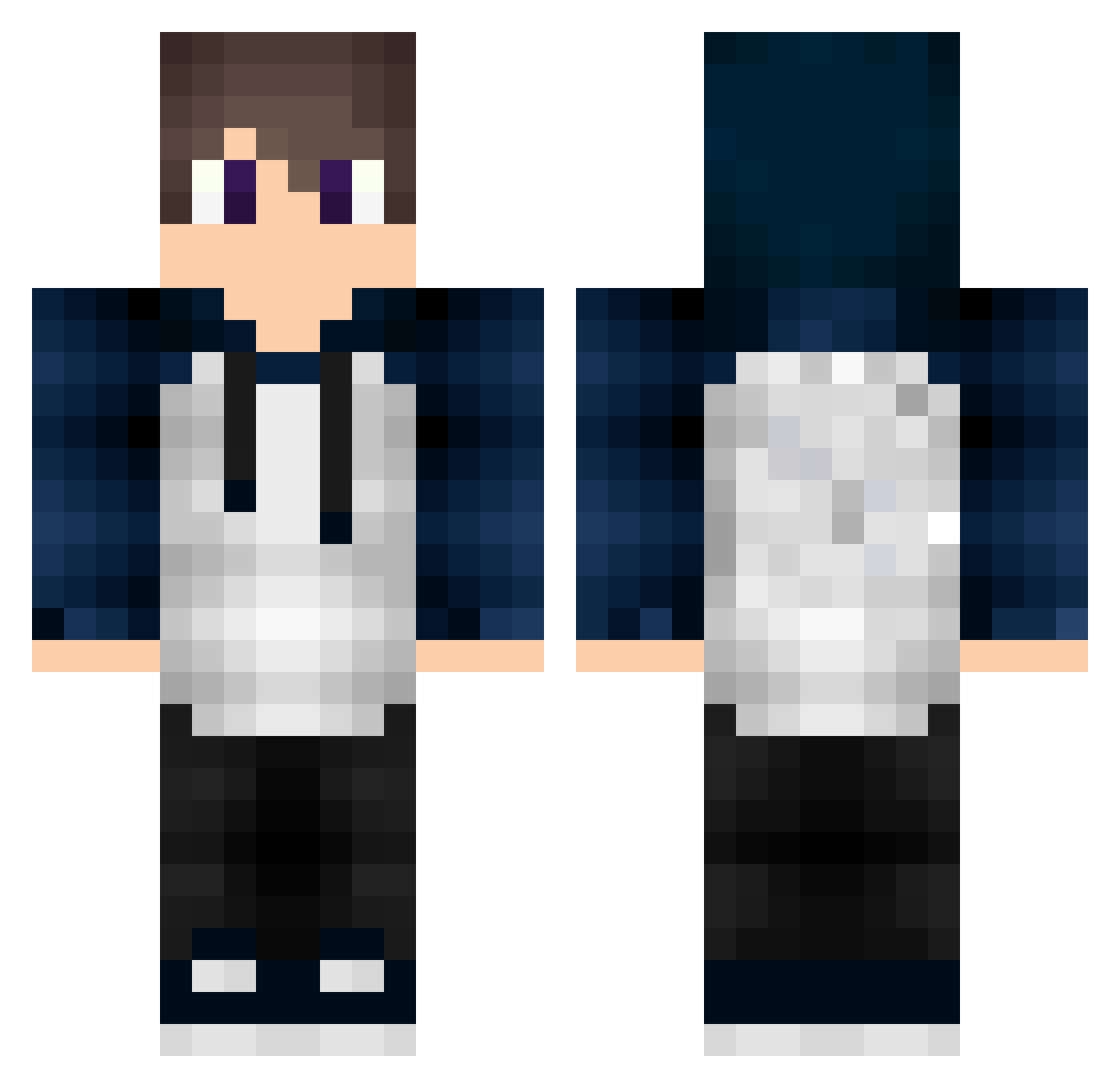 Slowin Minecraft skin, front and back view