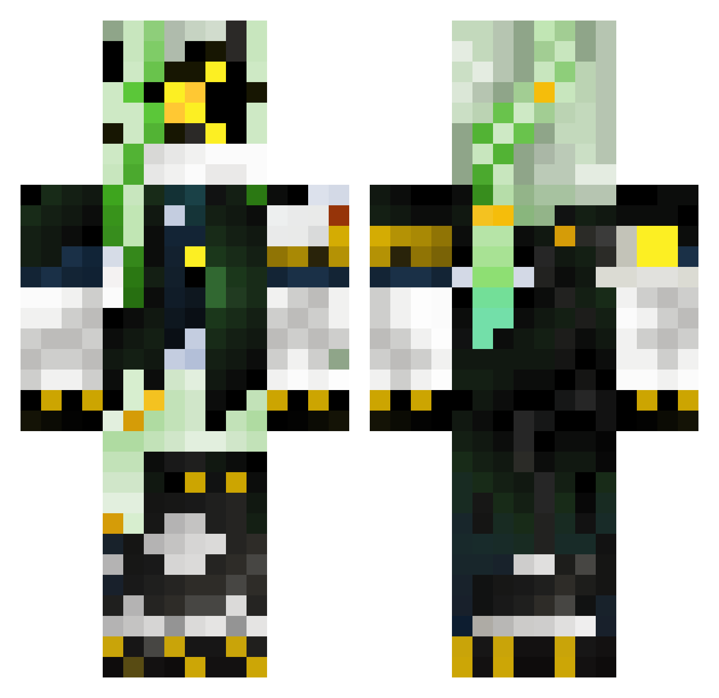 Crab_Party Minecraft skin, front and back view