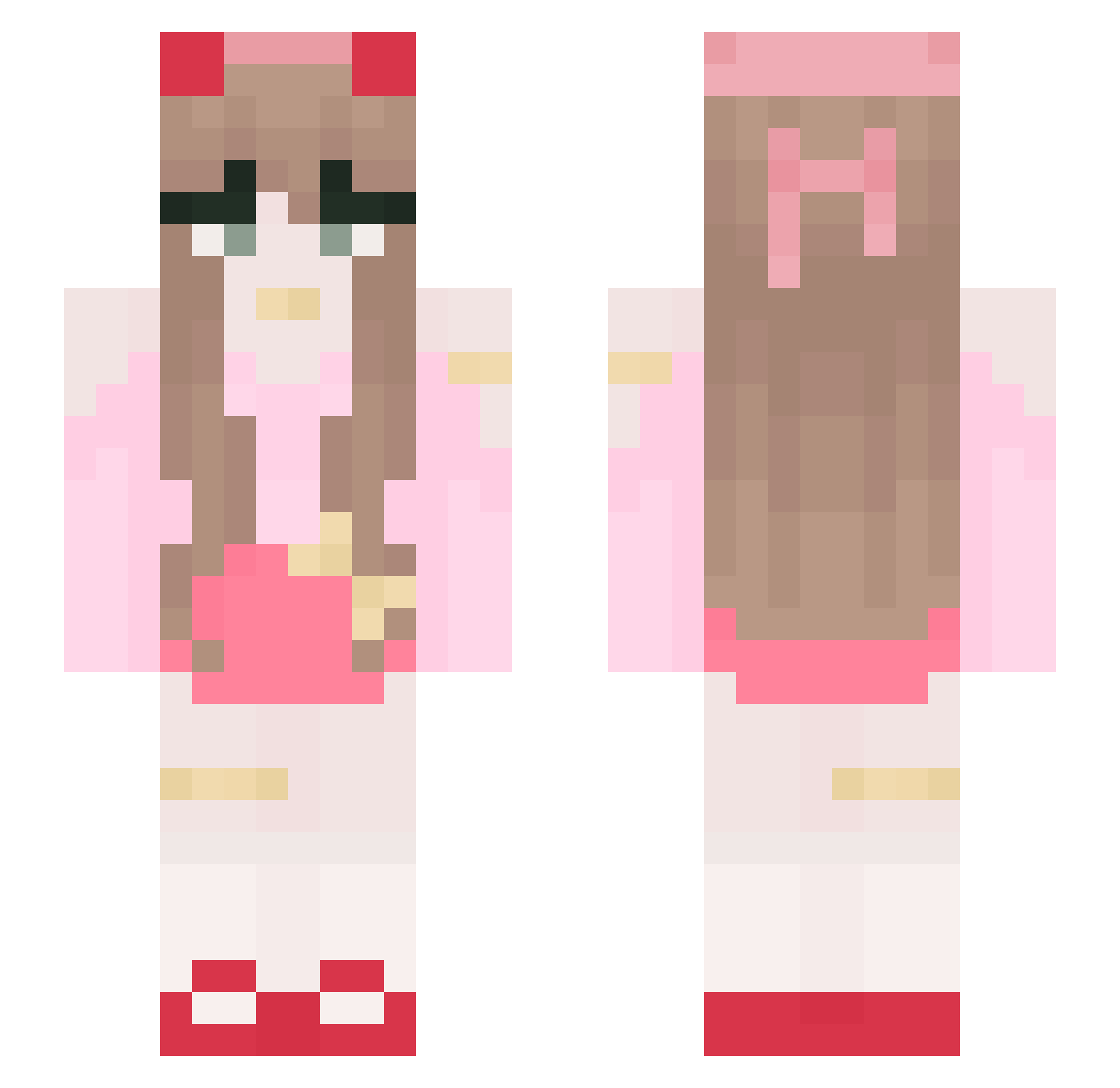 Suaveness Minecraft skin, front and back view