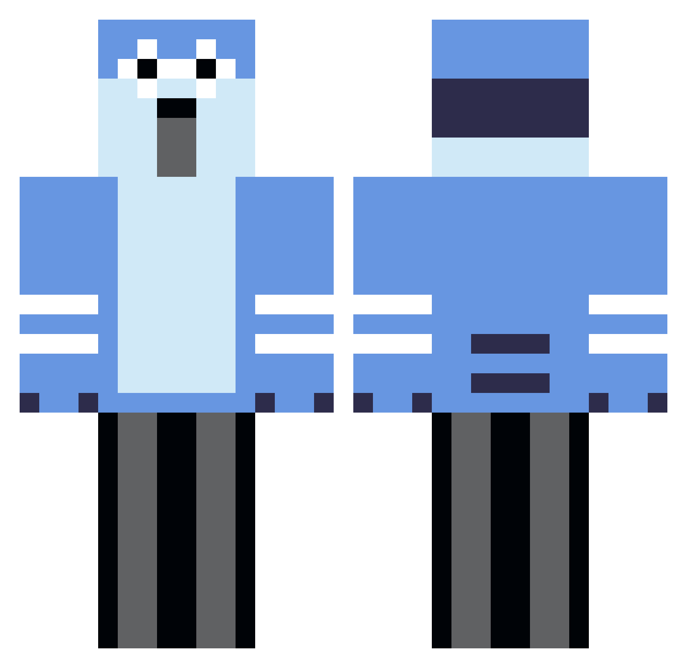 V1rtu4l_II Minecraft skin, front and back view
