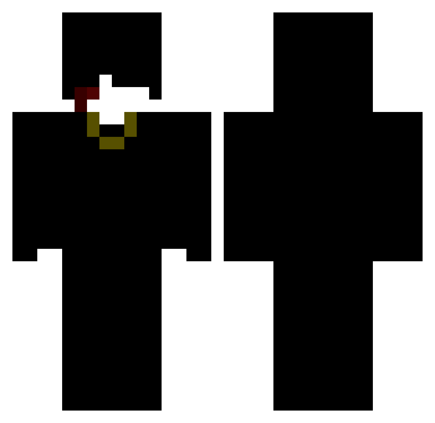 Xeritd Minecraft skin, front and back view