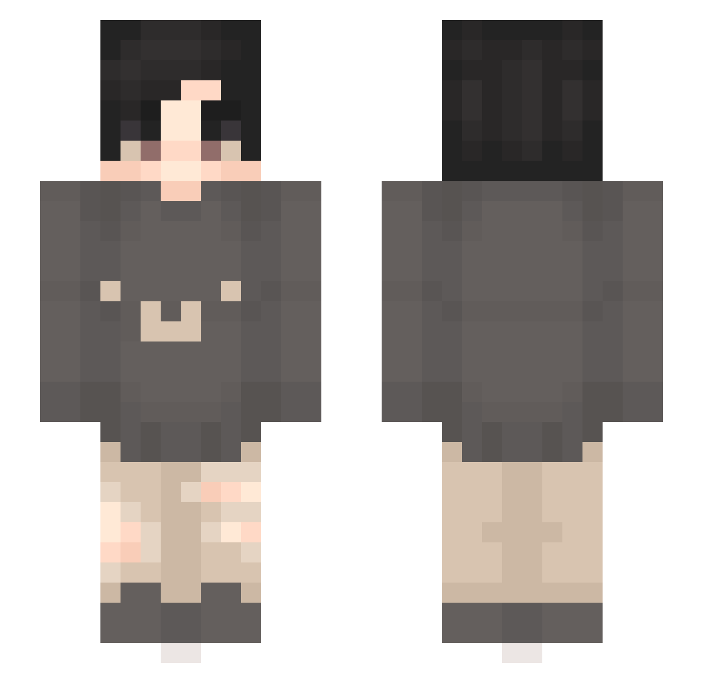 rGhost Minecraft skin, front and back view