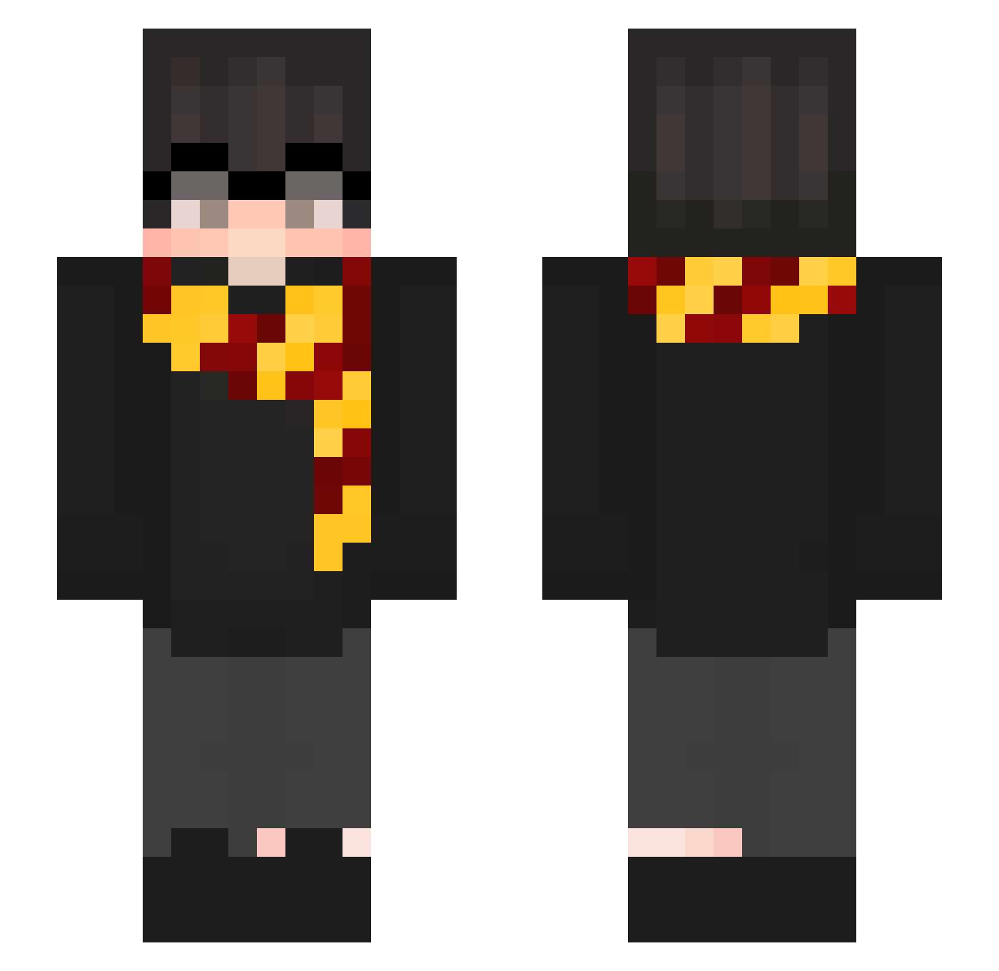 karasagi Minecraft skin, front and back view