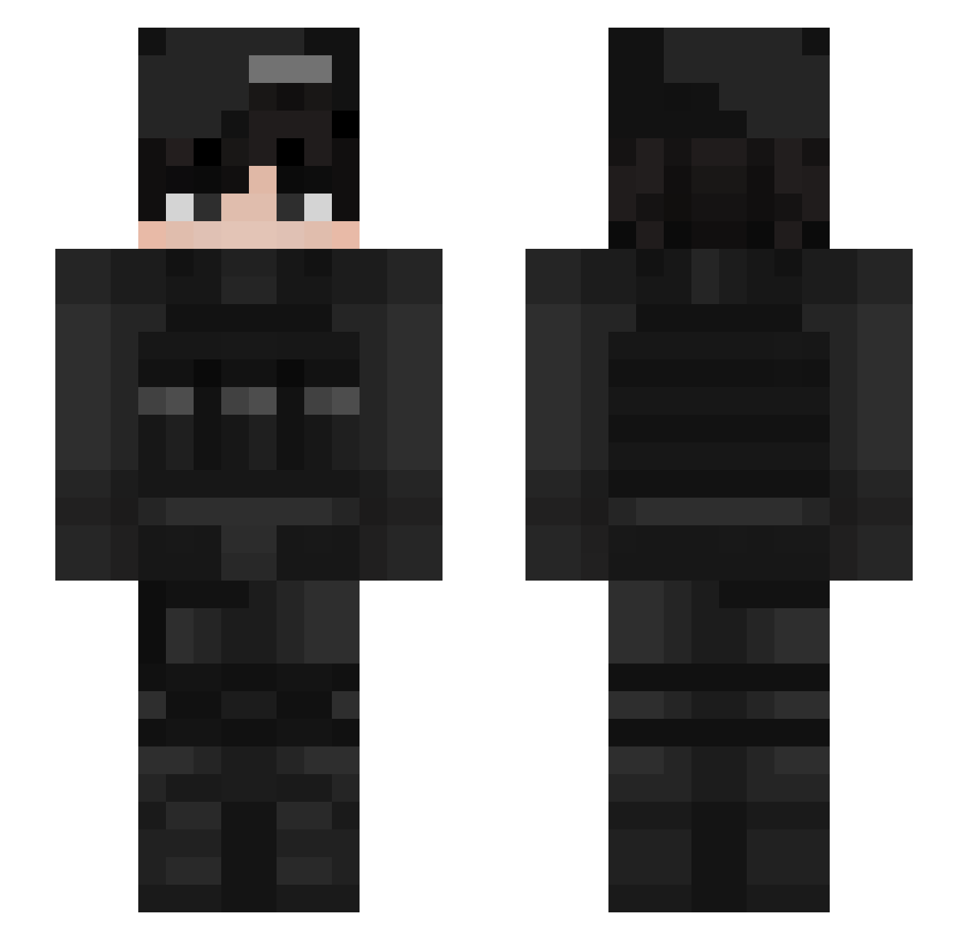 Sesantah Minecraft skin, front and back view
