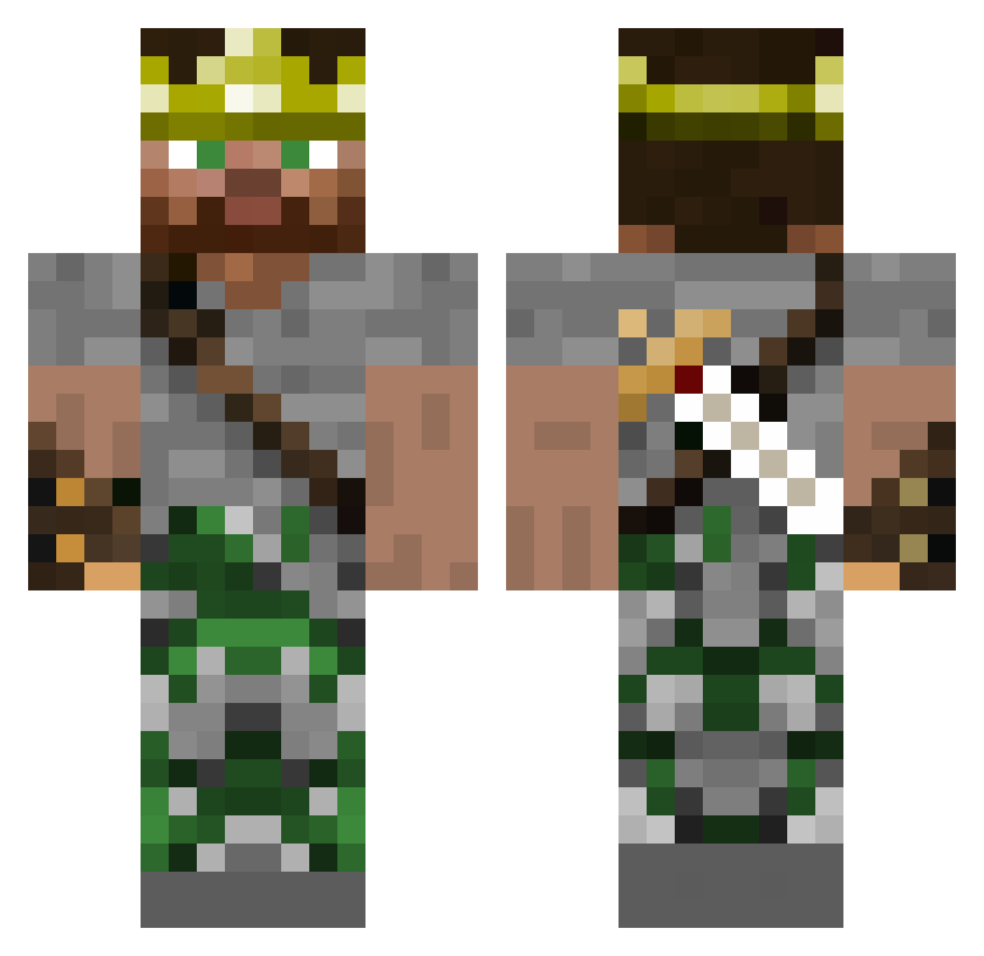 AnomalousJocab Minecraft skin, front and back view
