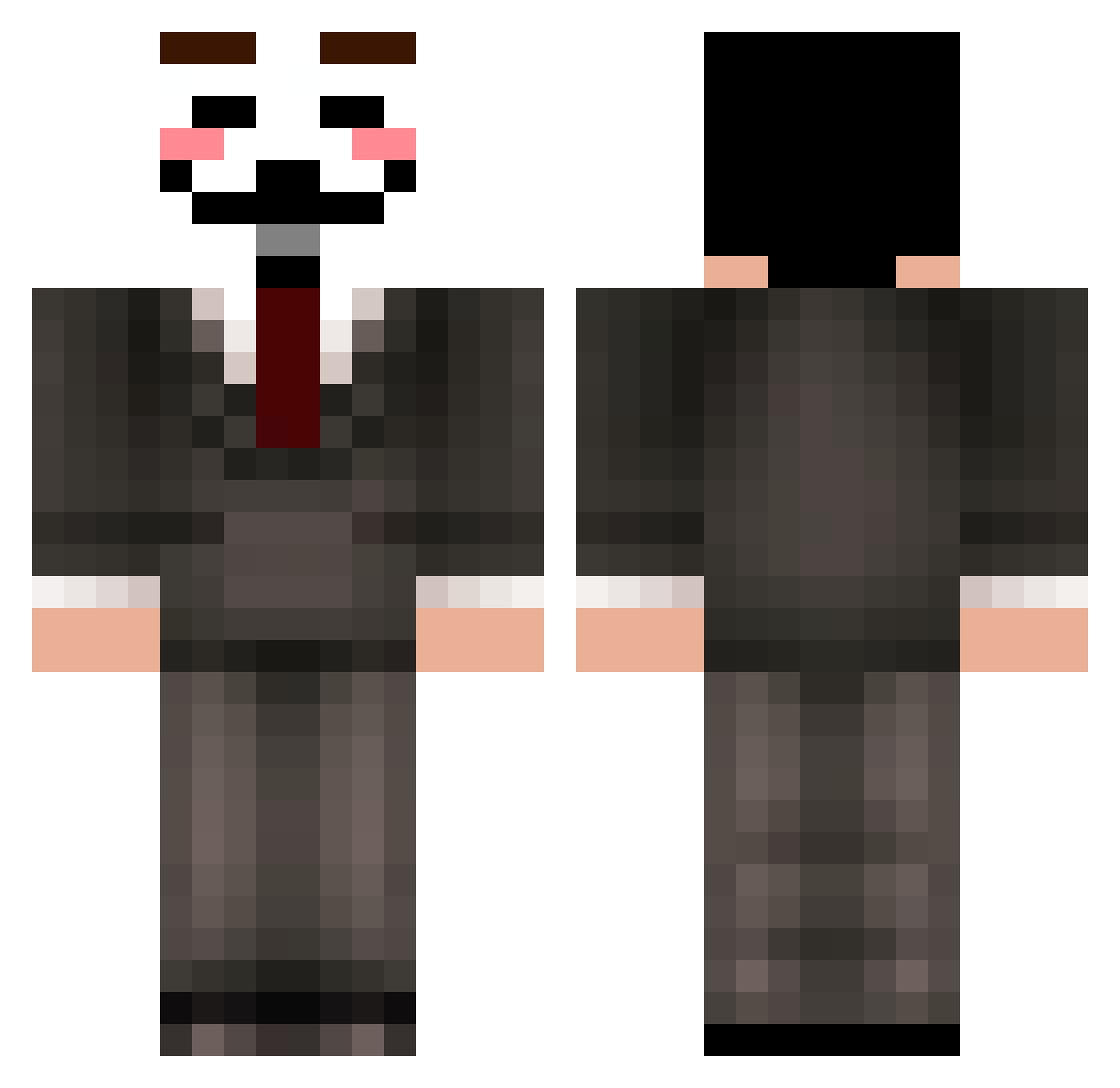 HighBird Minecraft skin, front and back view