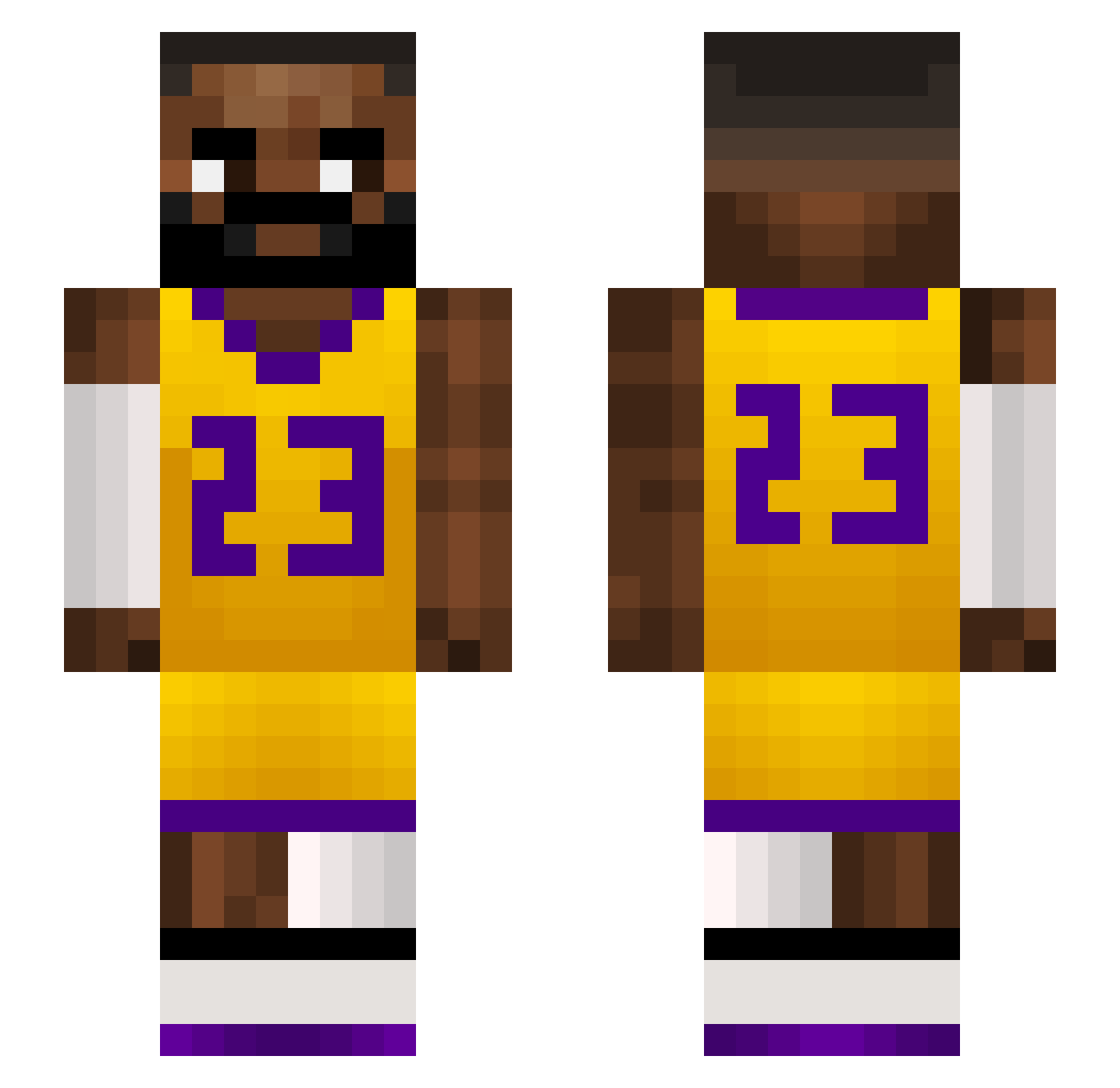 HeisenbergSigma Minecraft skin, front and back view
